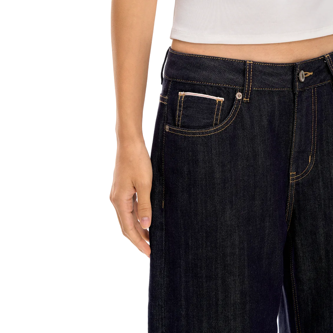 Blue Classic Retro Straight Leg Jeans
