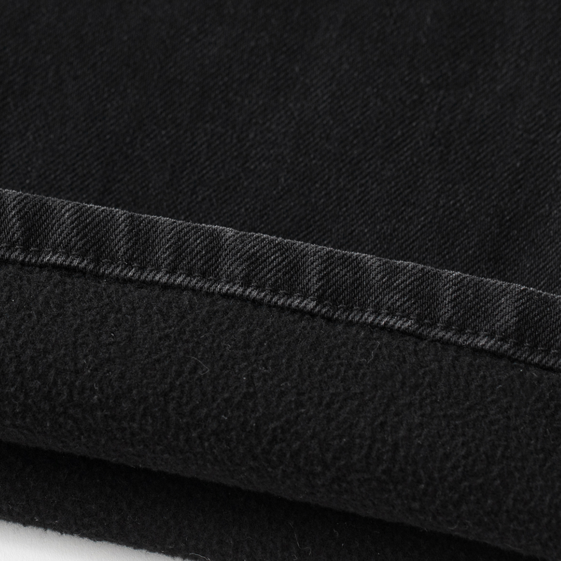 Black Classic Fleece-Lined Straight Leg Jeans