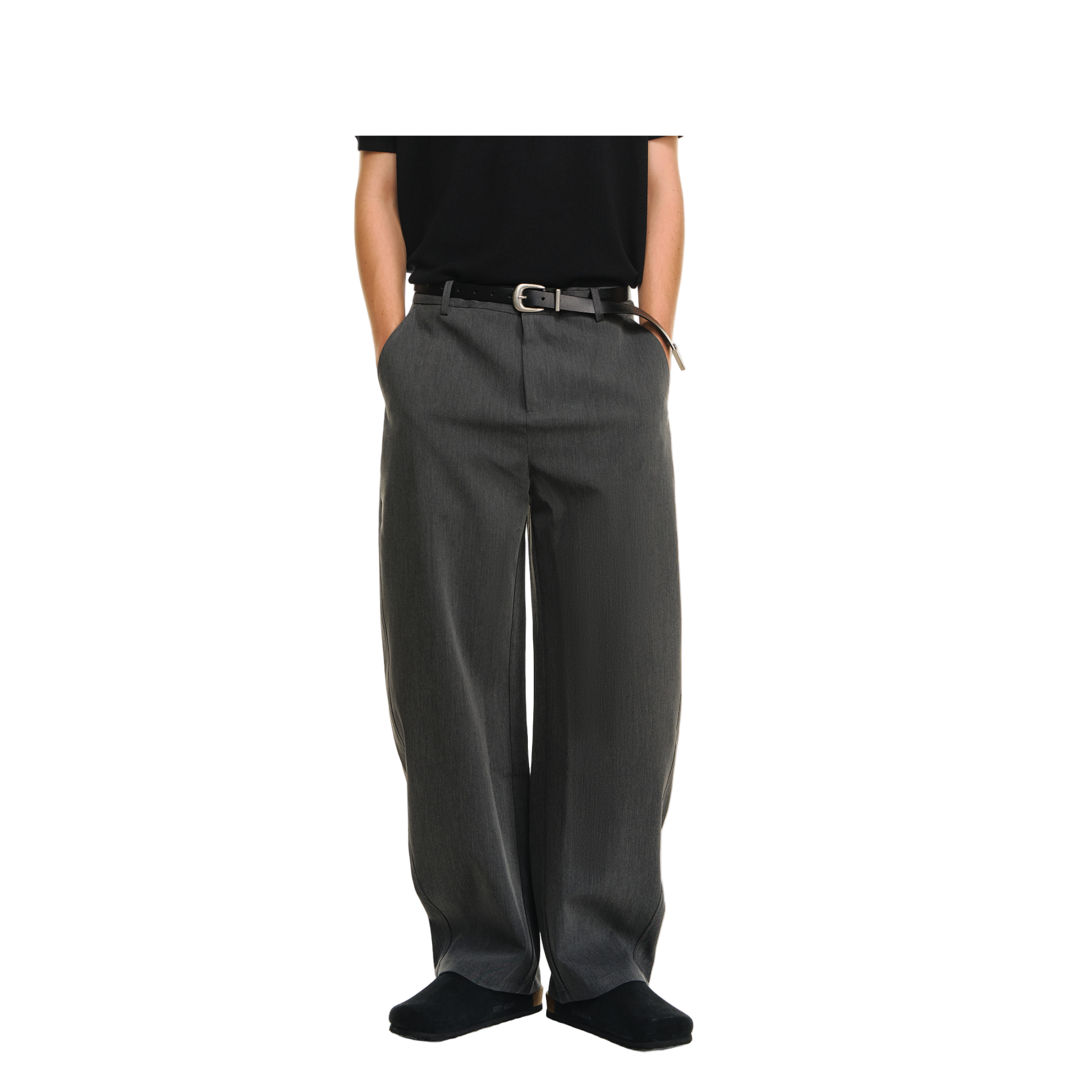 Gray Curved Cut Scimitar Trousers