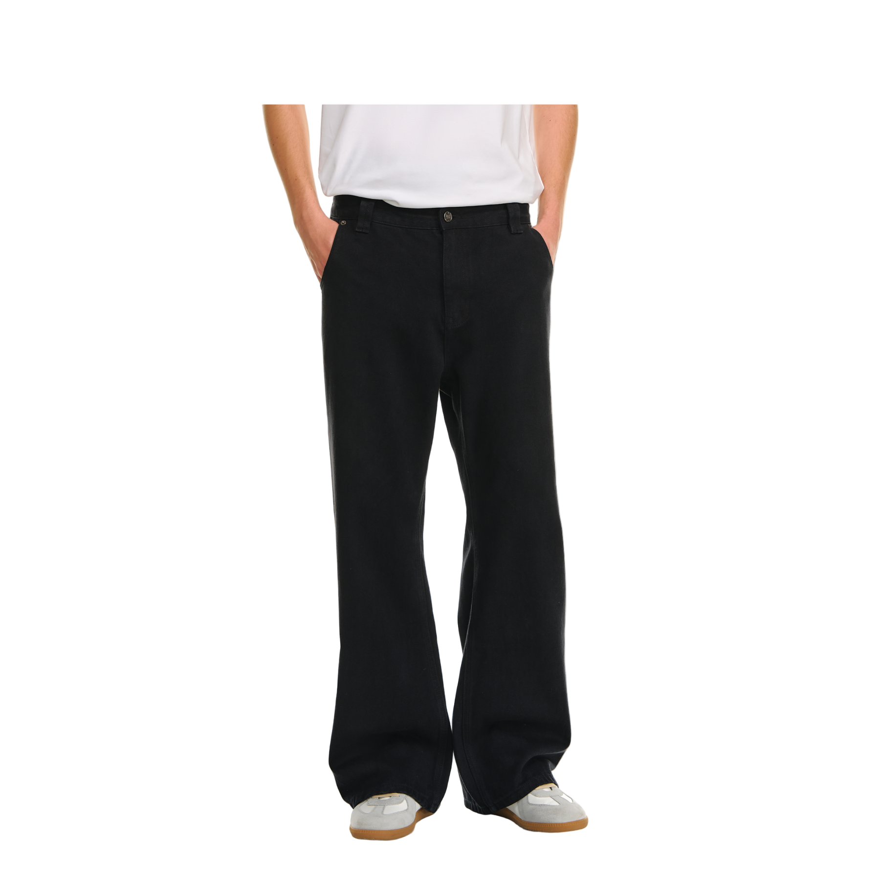 Black Classic Straight-Leg Versatile Jeans