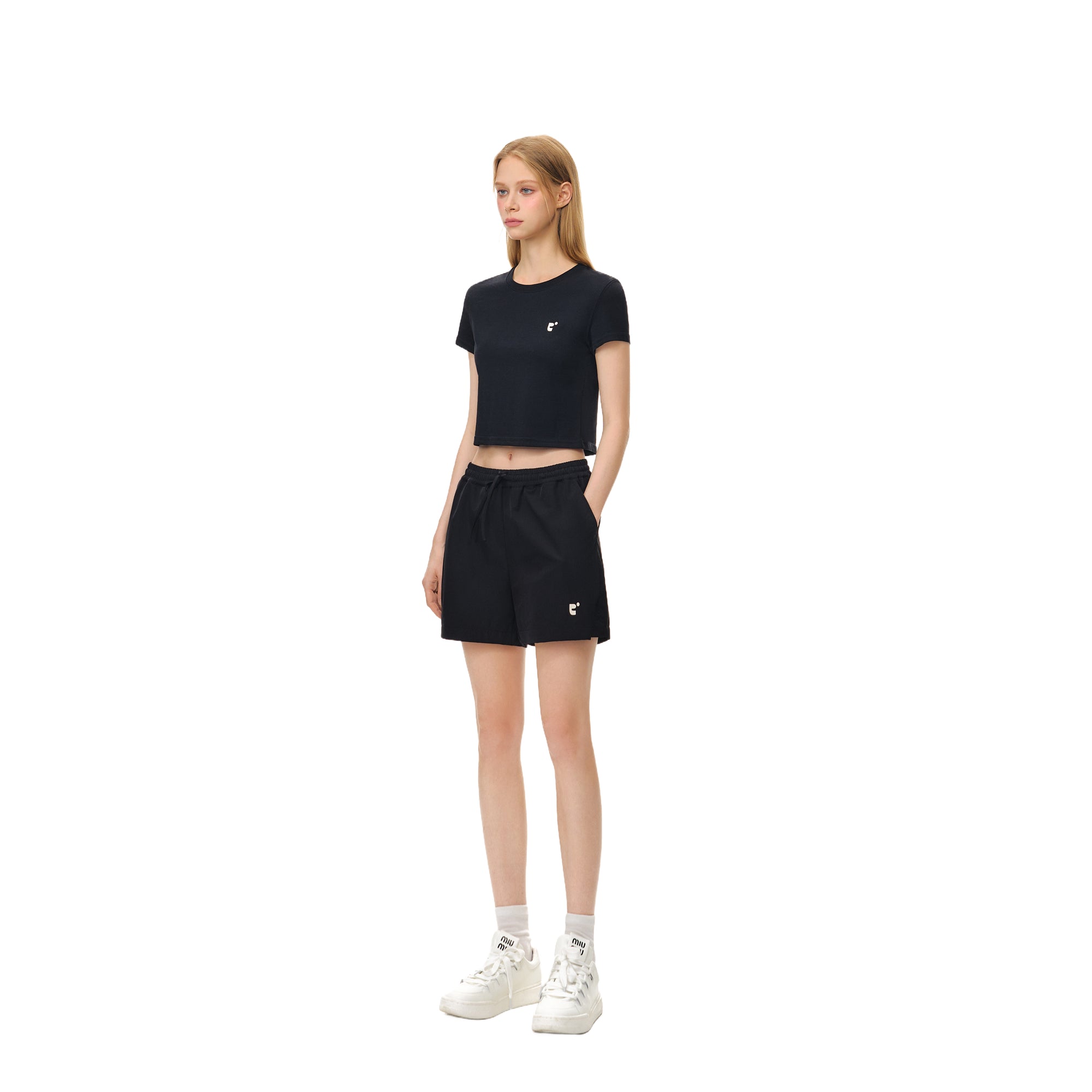 Black Snowflake Cotton Light Classic Short Sleeves