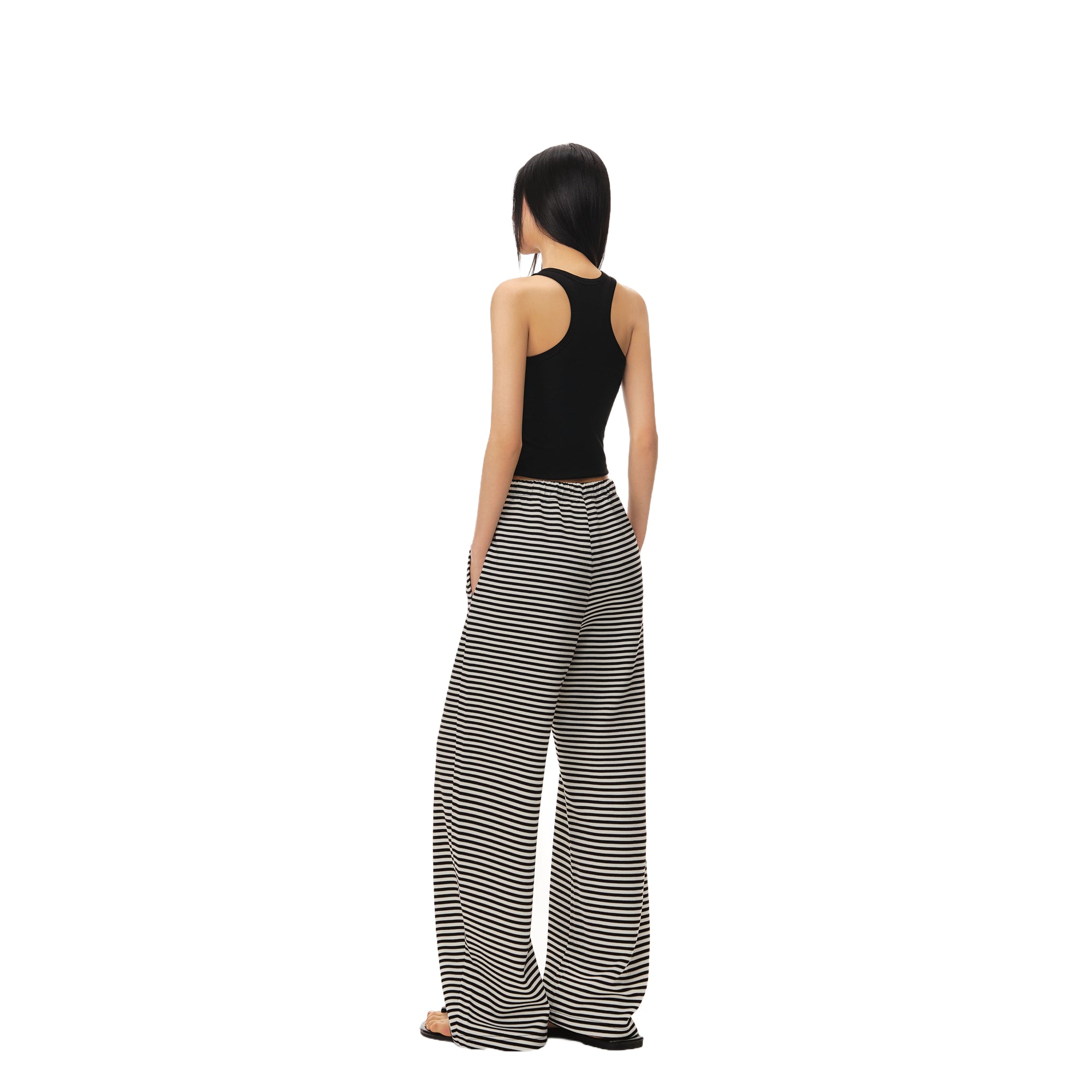 Black And White Light Air Casual Silhouette Drawstring Sweatpants