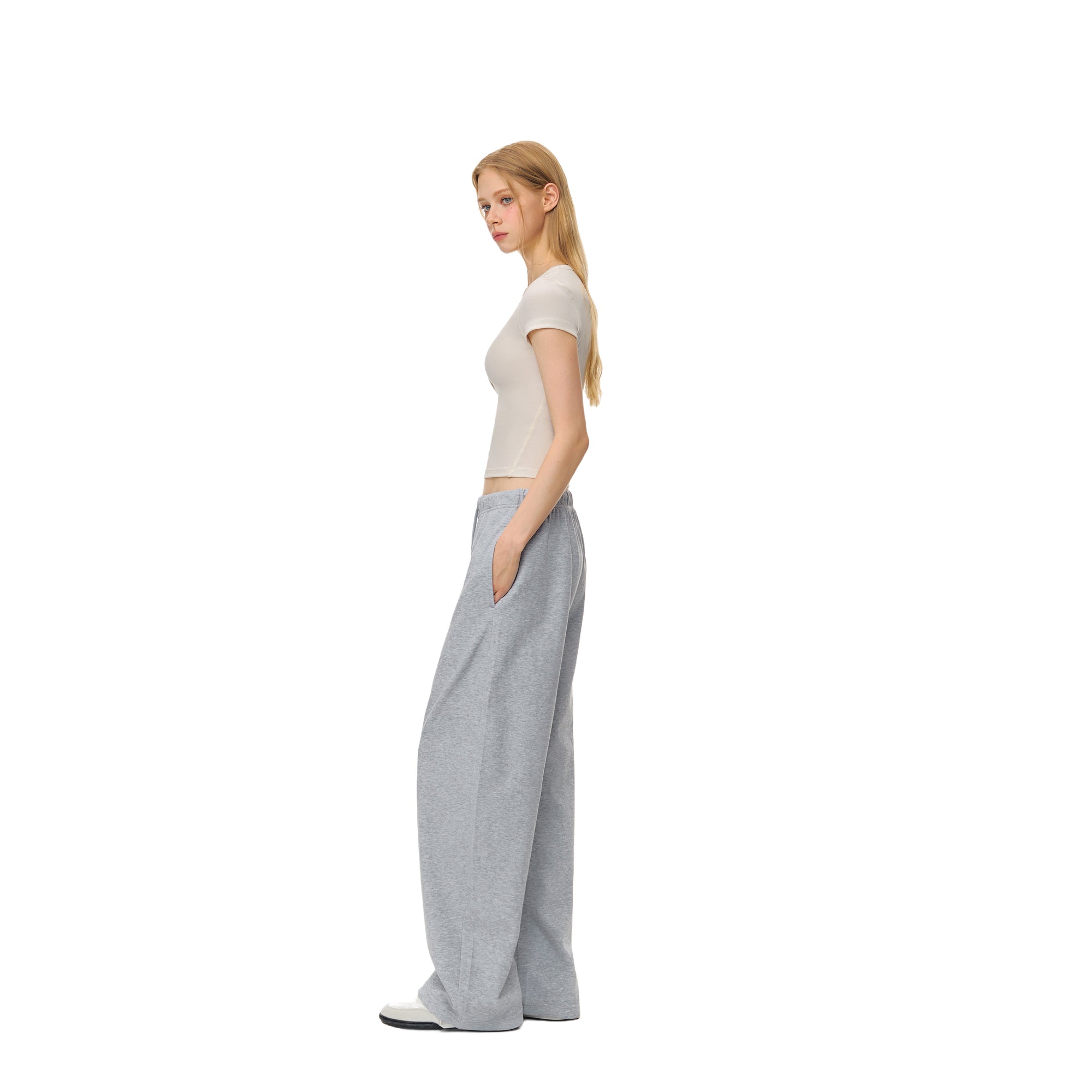 Gray Light Air Casual Drawstring Sweatpants