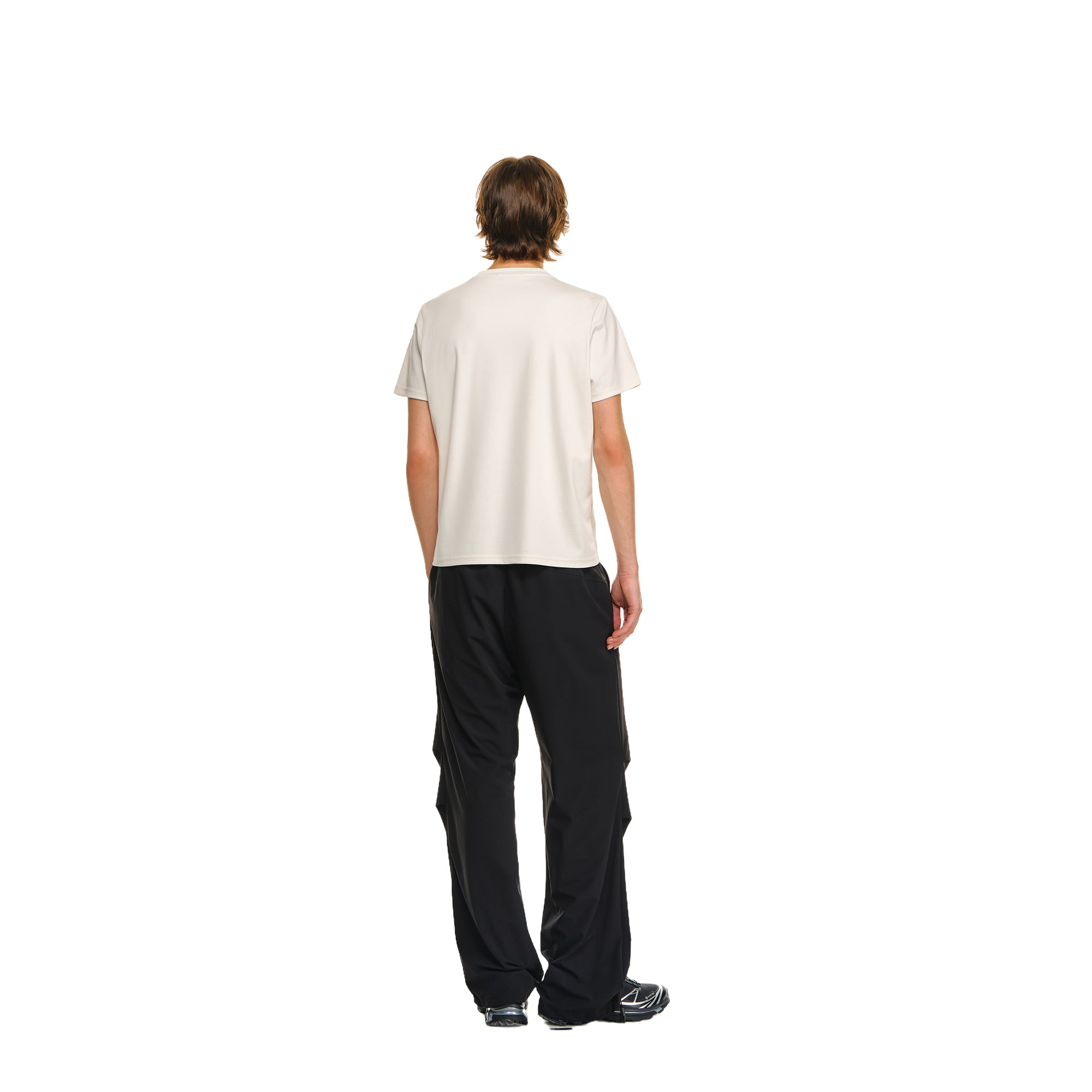 White Lyocell Tencel Cotton Basic Short Sleeve T-shirt