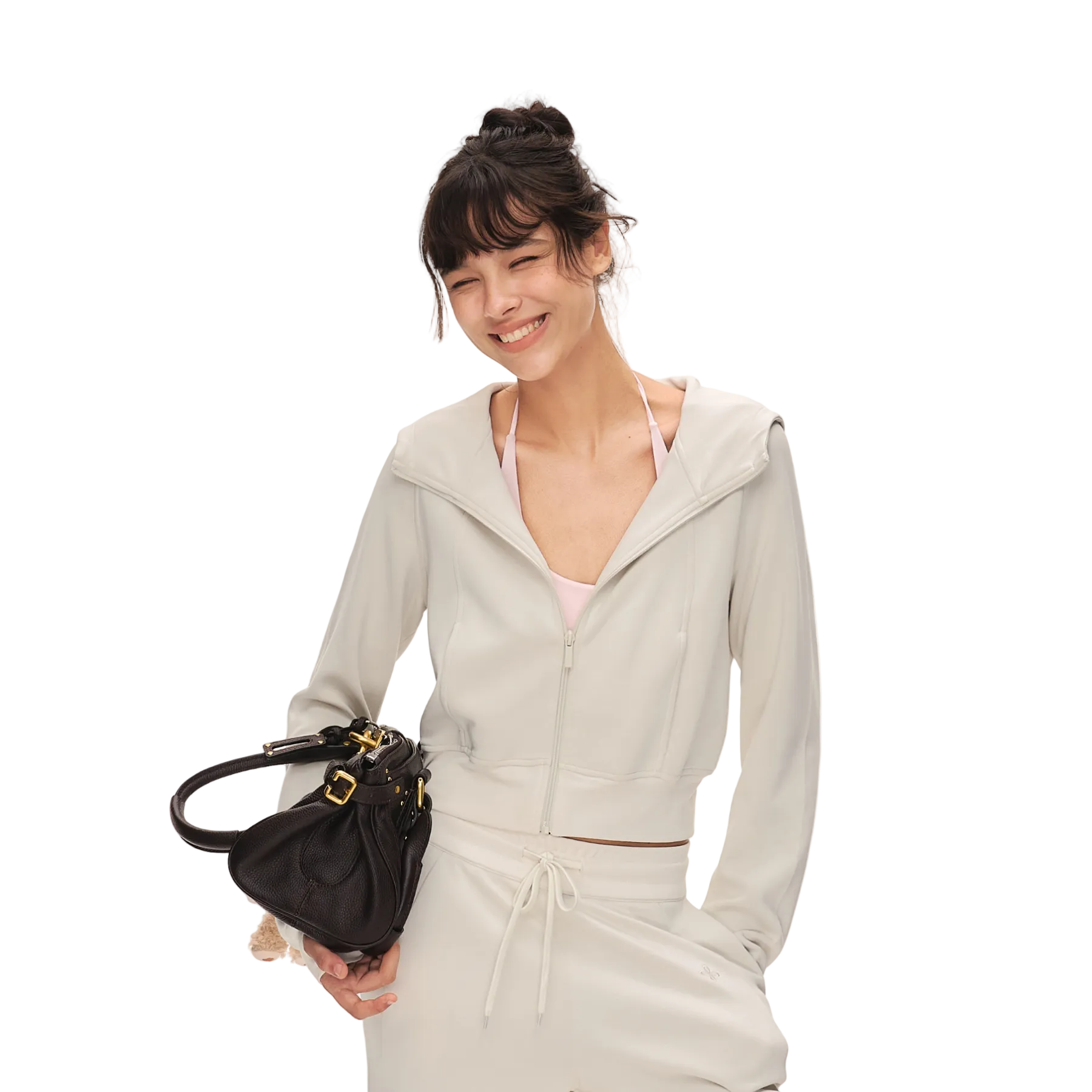 White Cross Lightweight Cloud-like Set Hooded Sweatshirt