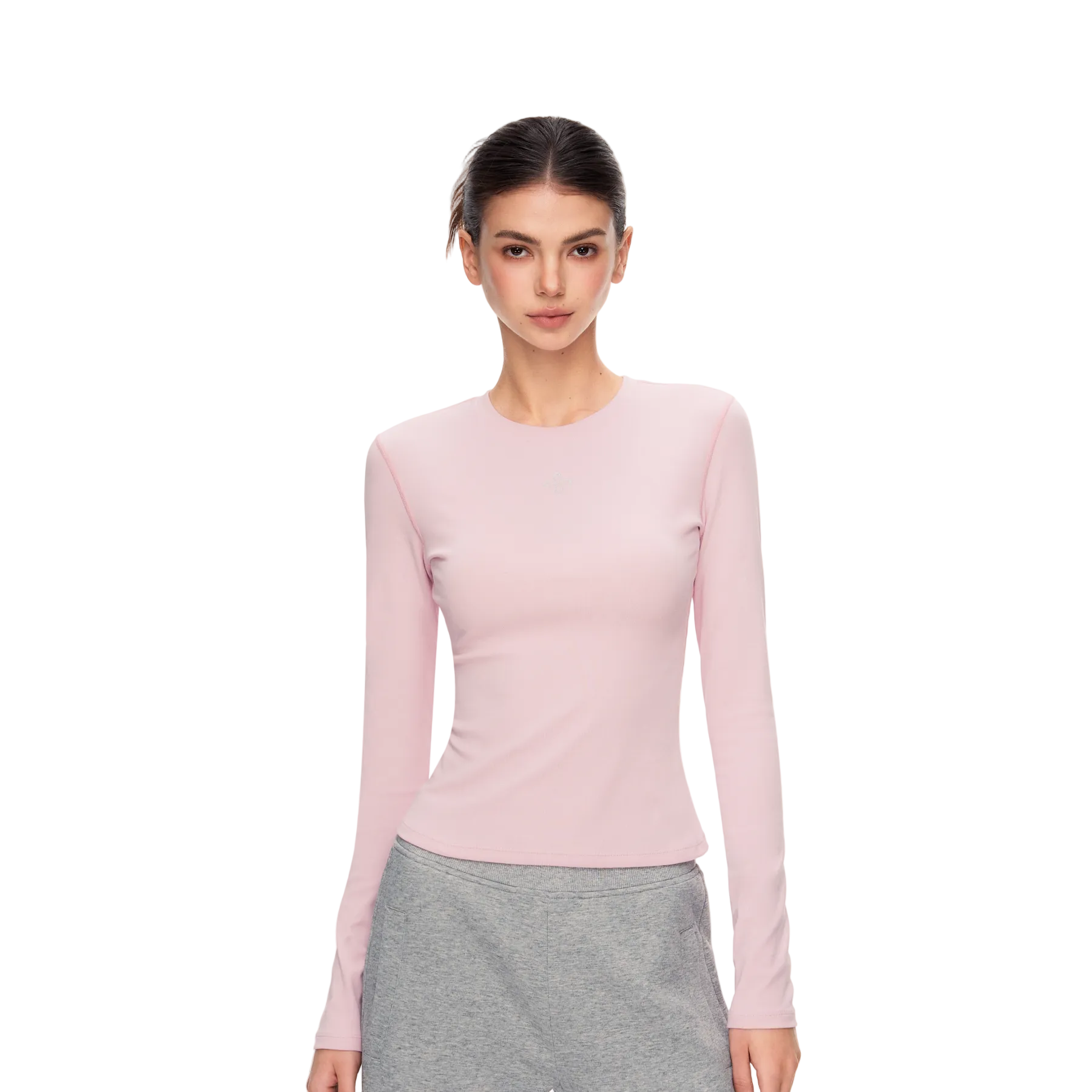 Pink Lightweight Cross Long-Sleeve T-Shirt