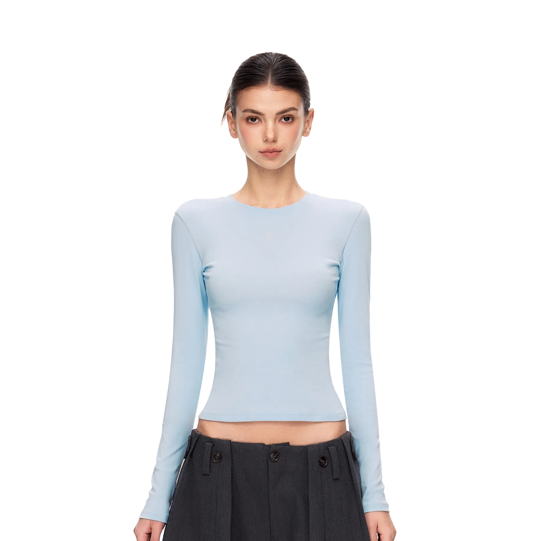 Blue Lightweight Cross Long-Sleeve T-Shirt