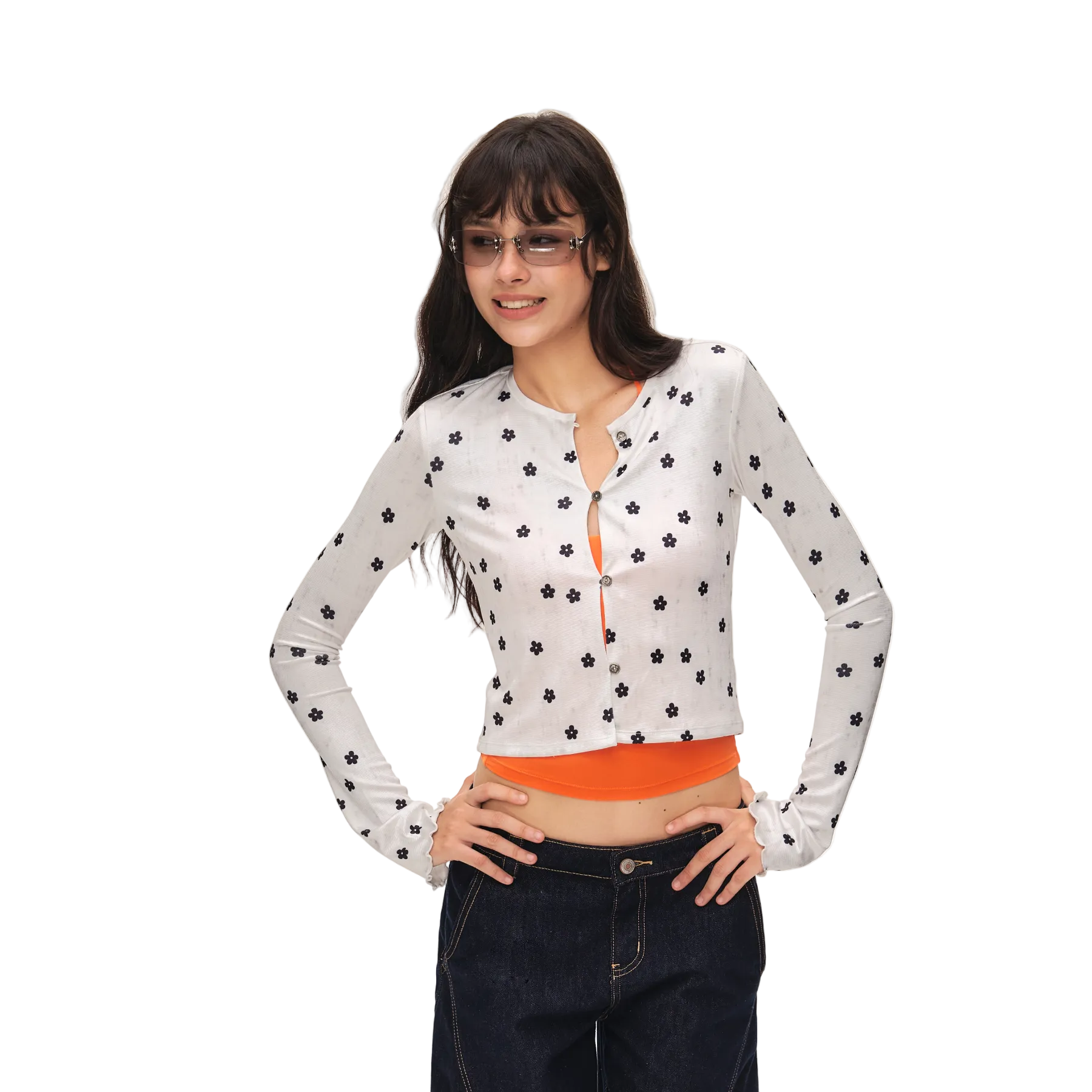 White Faux Acetate Piqué Textured Knit Cardigan