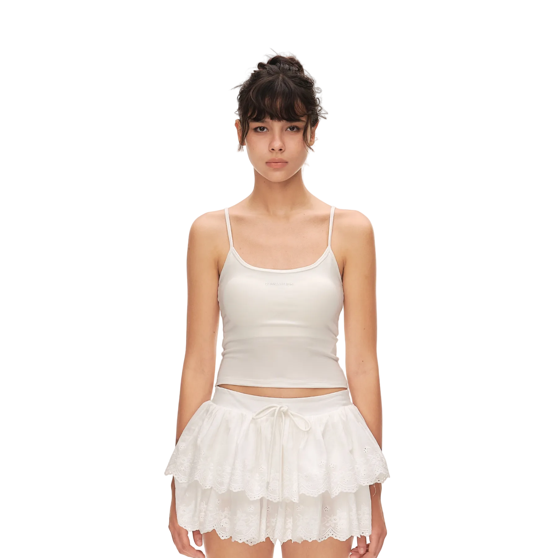 White Tencel High Elastic Camisole