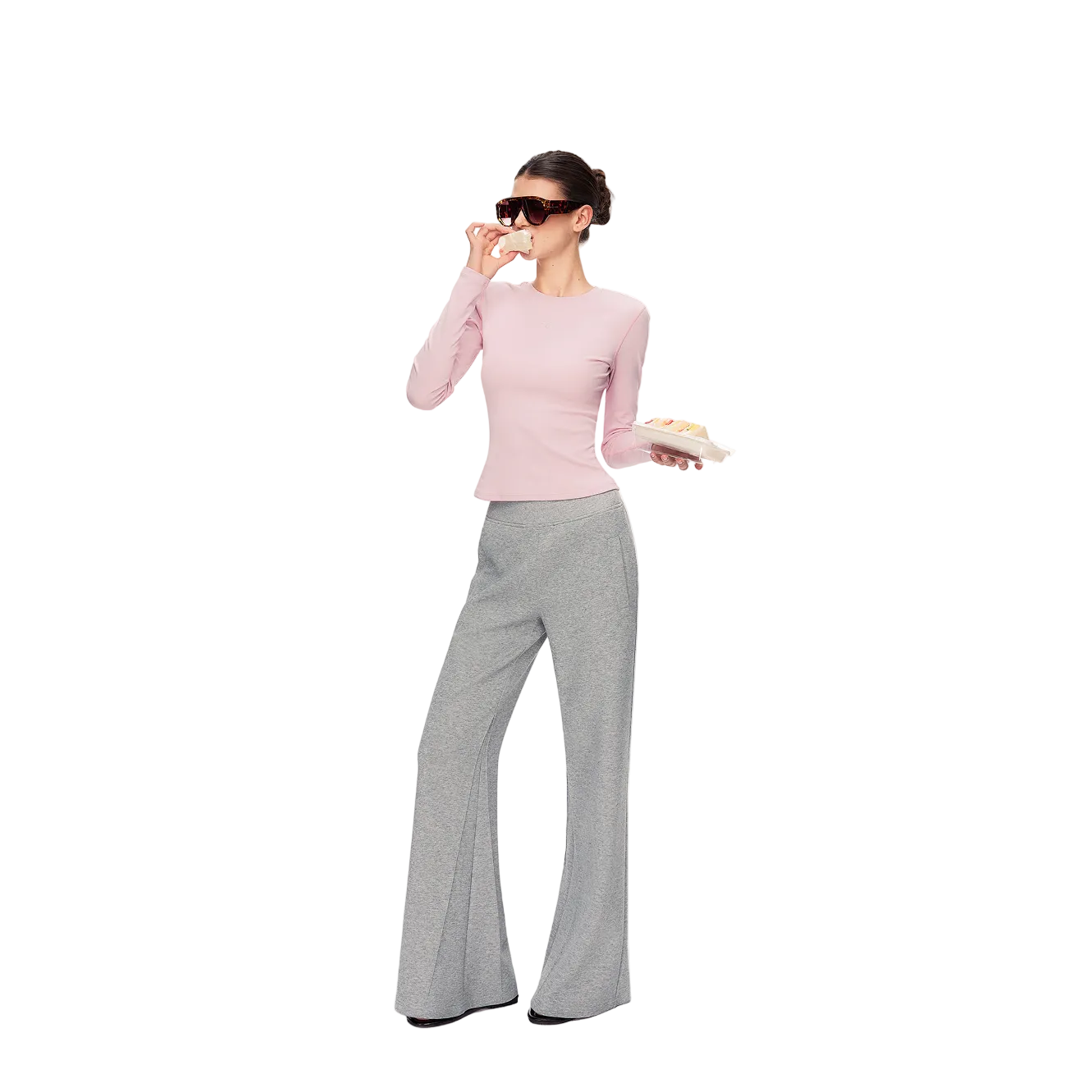 Pink Lightweight Cross Long-Sleeve T-Shirt