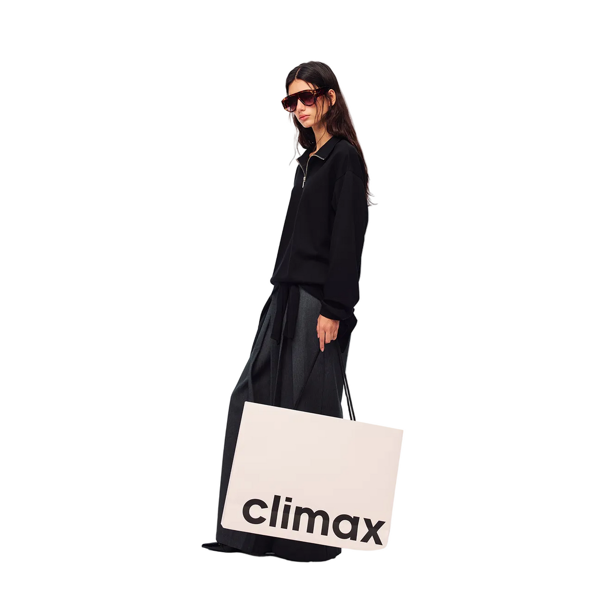 Black Air Layer Half-Zip Pullover Sweatshirt