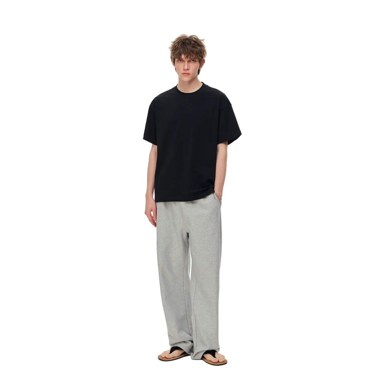 Grey Basic Casual Sports Sweatpants