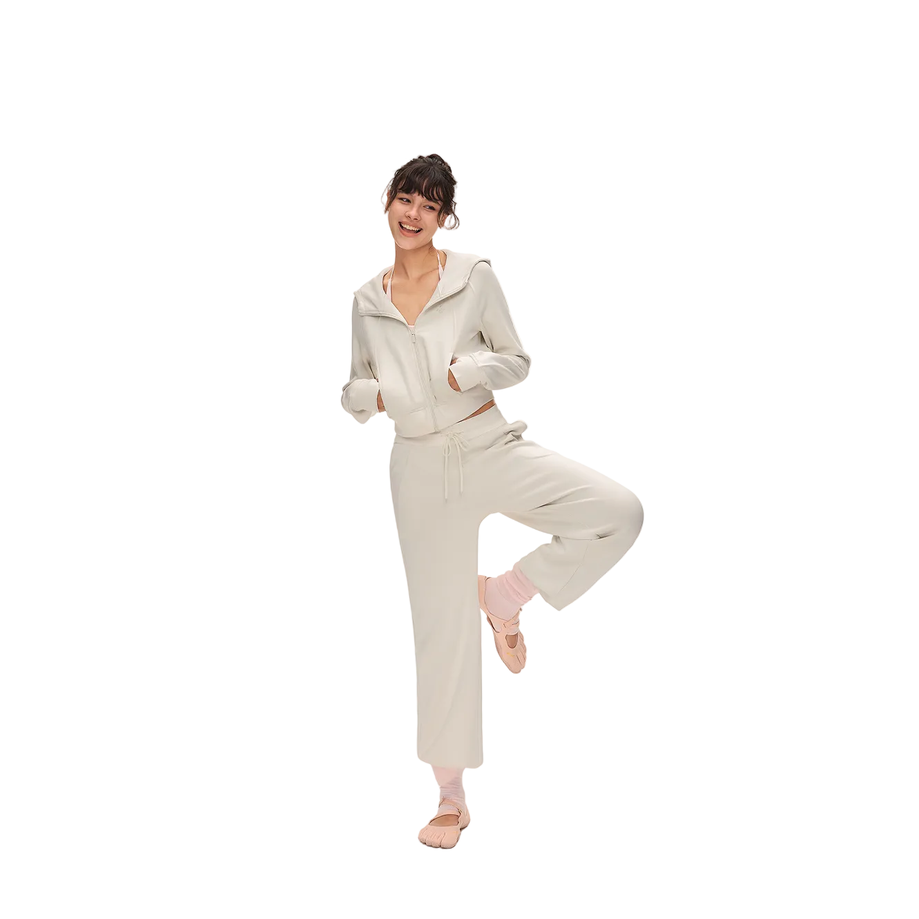 White Cross Lightweight Cloud-like Set Hooded Sweatshirt