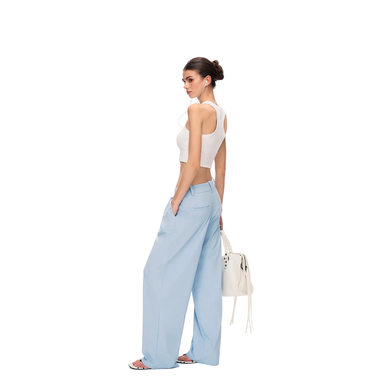Blue 3D Cut Sports Yoga Suit Pants