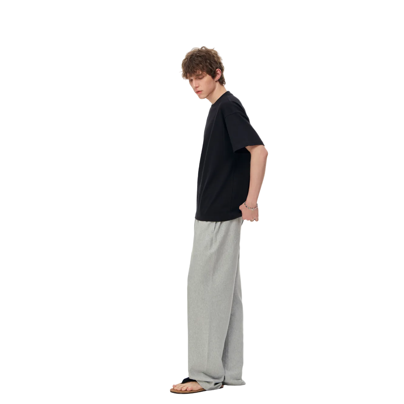 Grey Basic Casual Sports Sweatpants