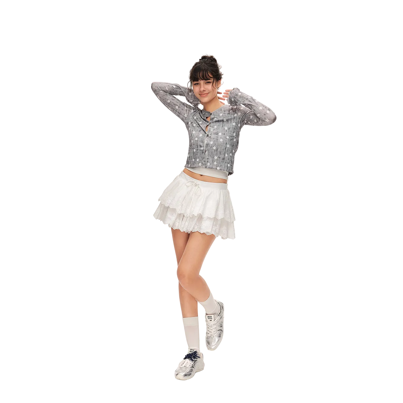 White Layered Lace Tutu Skirt