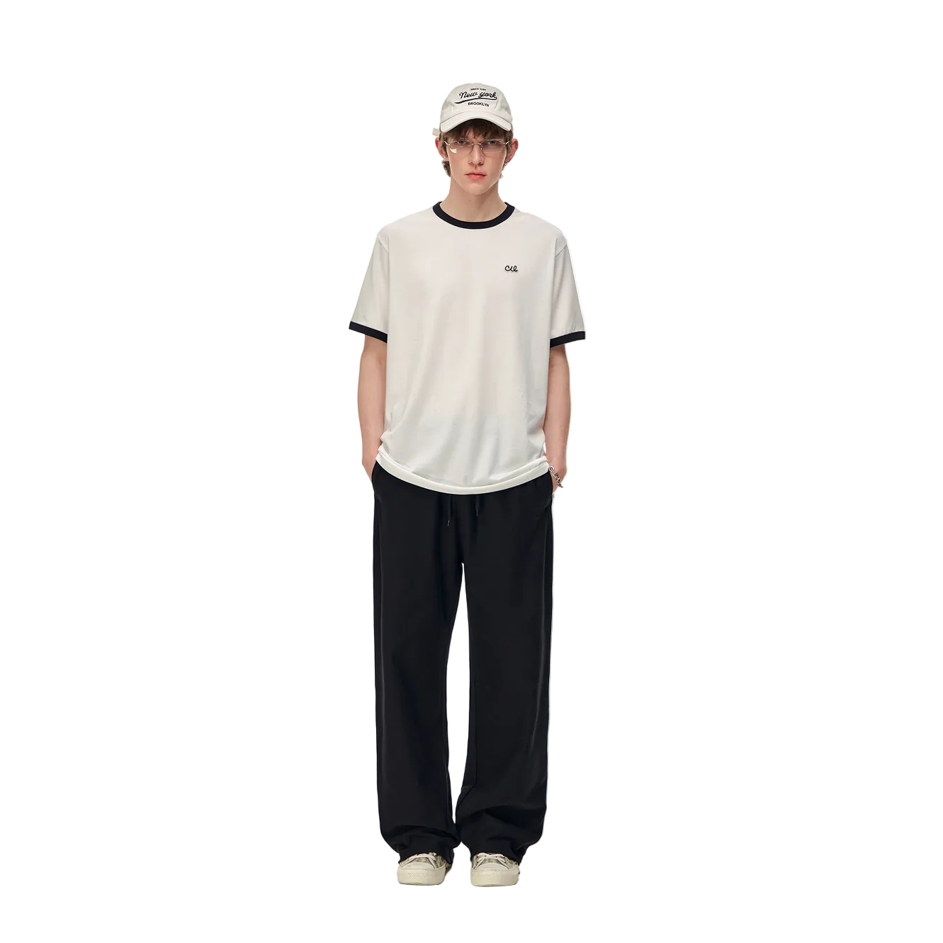 Black Basic Casual Sports Sweatpants