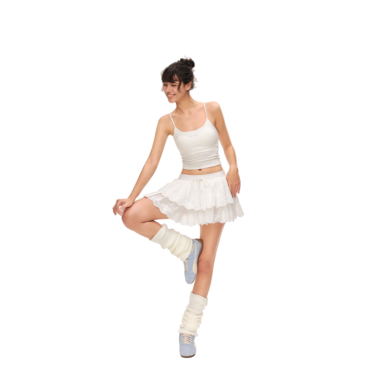 White Tencel High Elastic Camisole