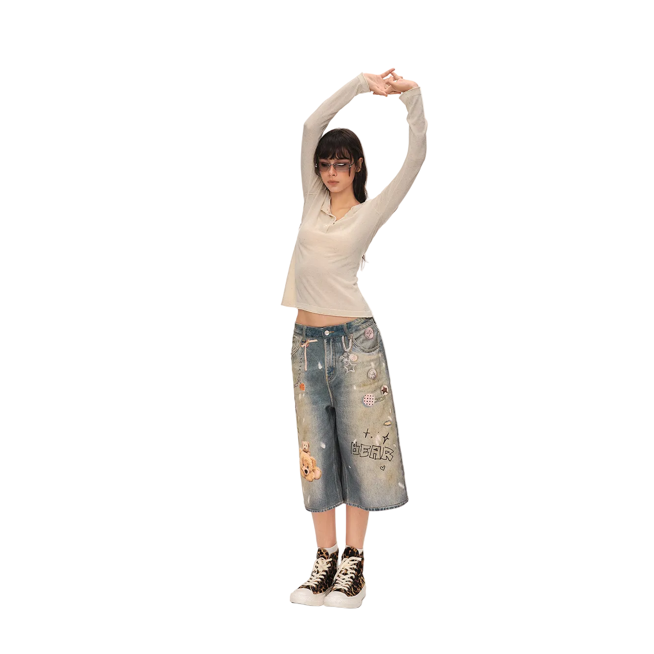 Oatmeal-colored Rolled-edge Tencel Linen Knit Sweater