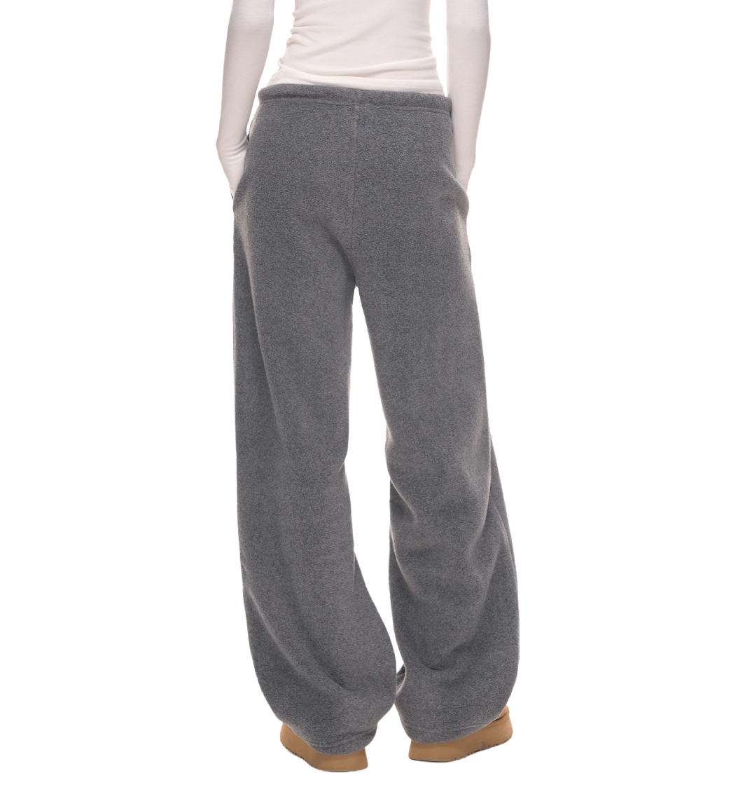 Grey Double-Sided Fleece Warm Curved Casual Trousers