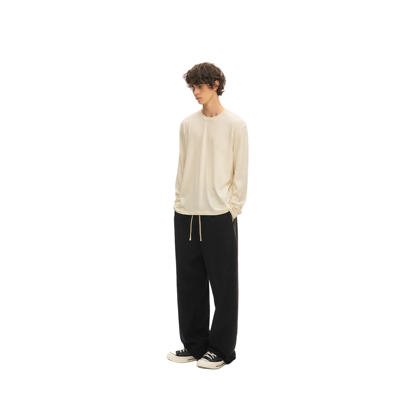Black Heavyweight Drawstring Sweatpants