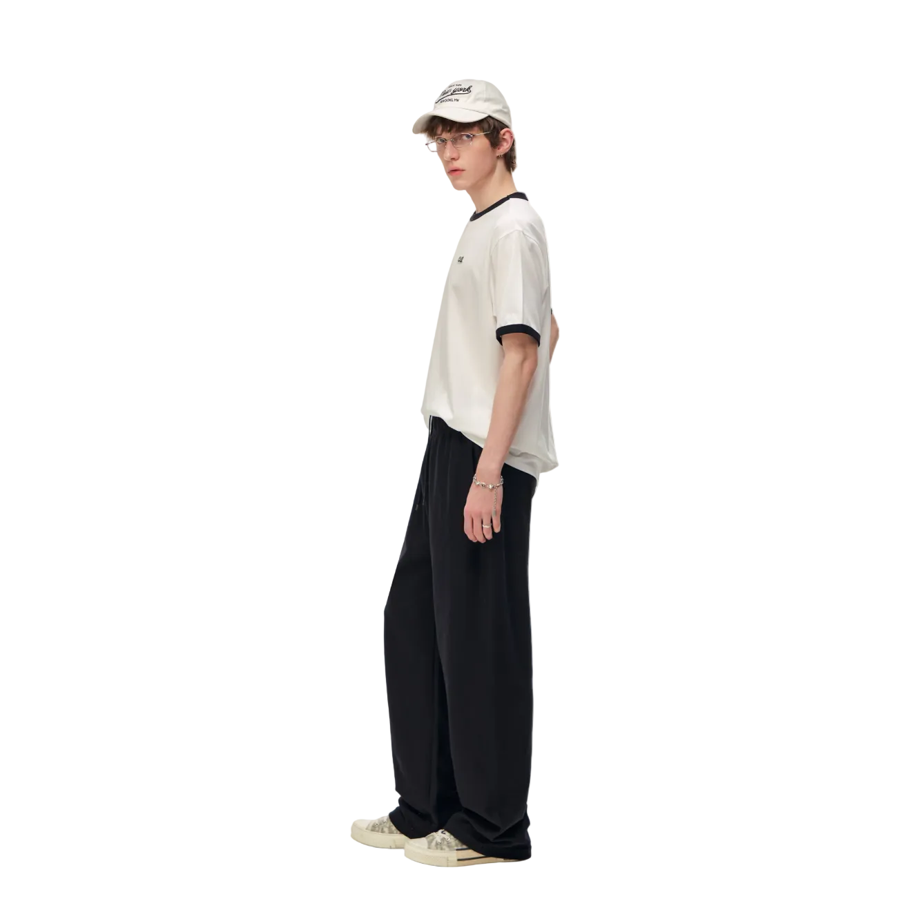 Black Basic Casual Sports Sweatpants
