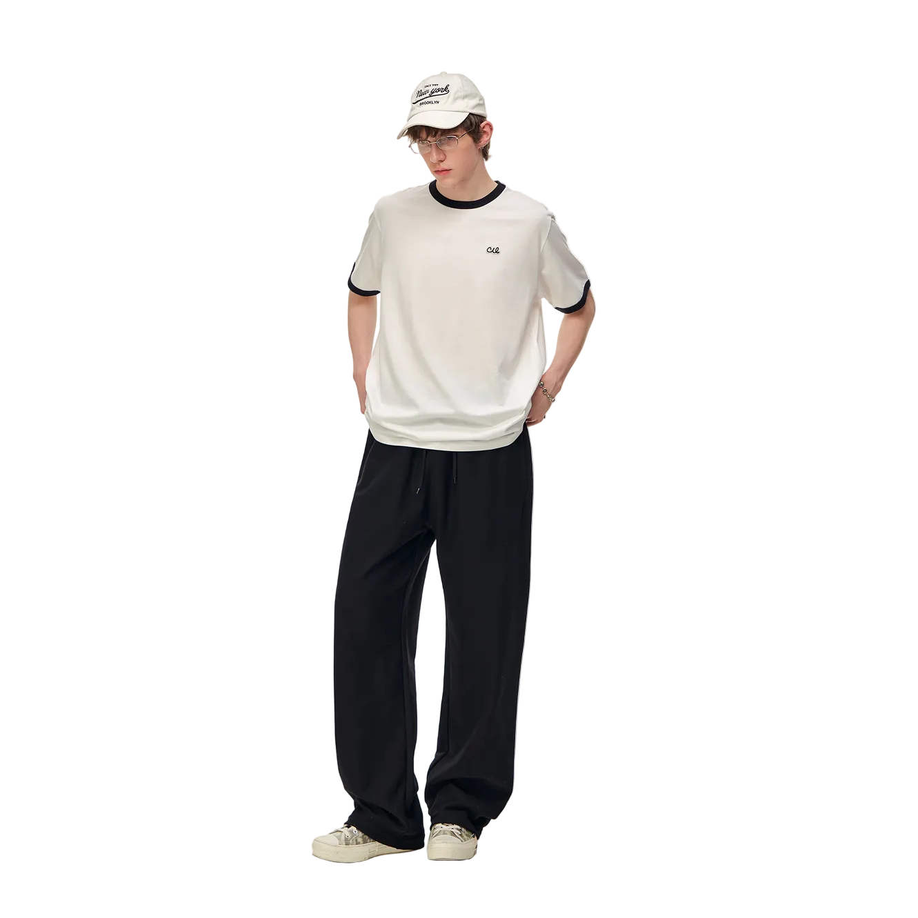 Black Basic Casual Sports Sweatpants