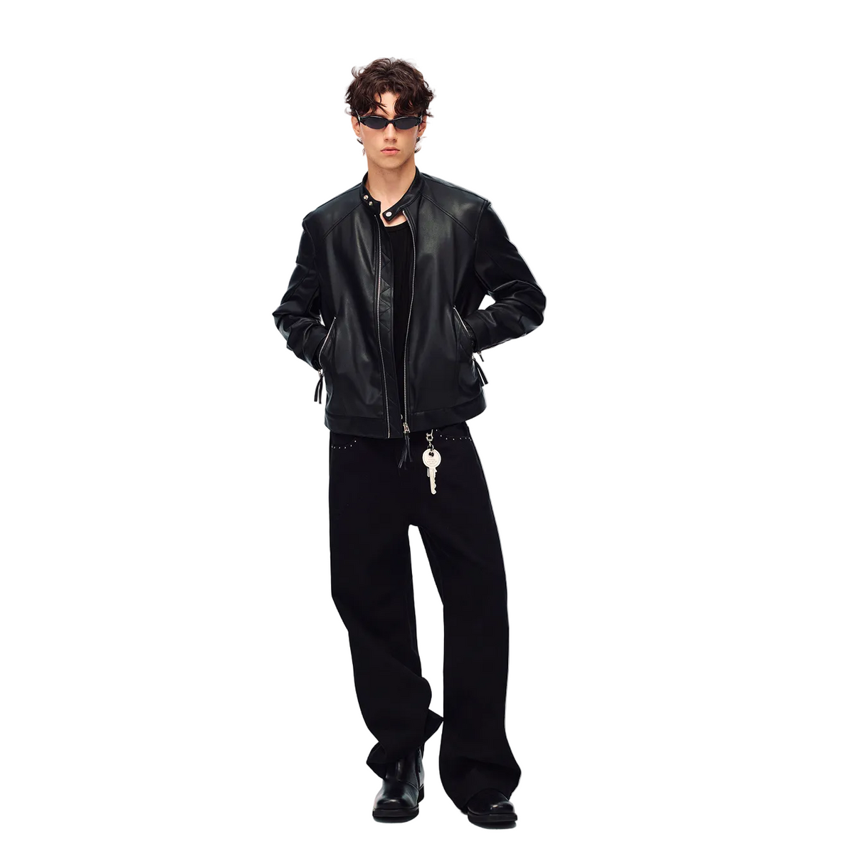 Black Deconstructed High Street PU Leather Jacket
