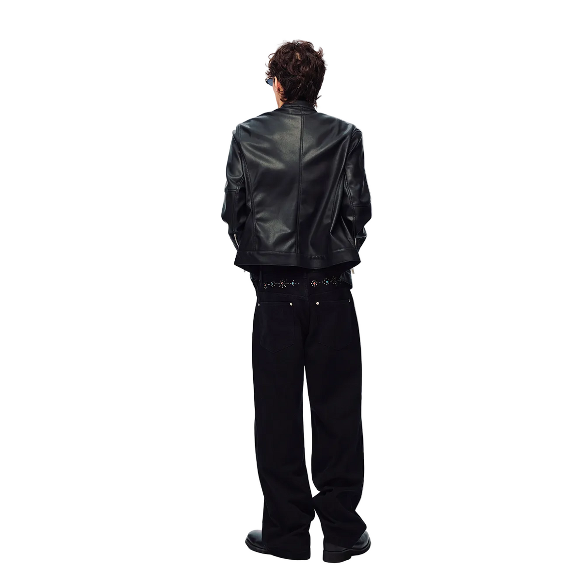 Black Deconstructed High Street PU Leather Jacket