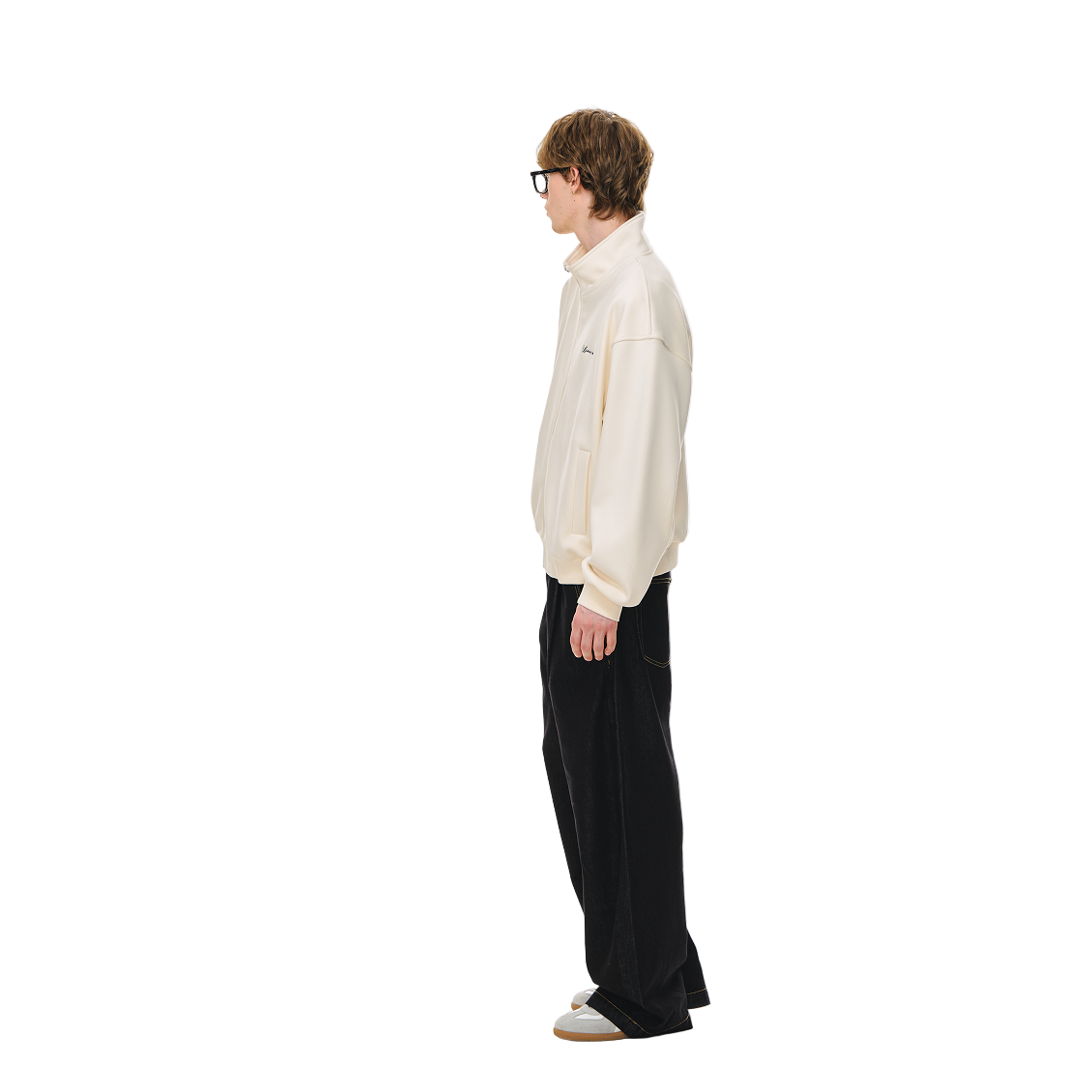 Beige Double-Faced Warm Fleece Stand Collar Jacket