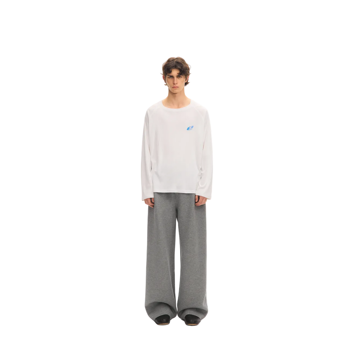 Grey Heavyweight Air-Layer Wide-Leg Trousers