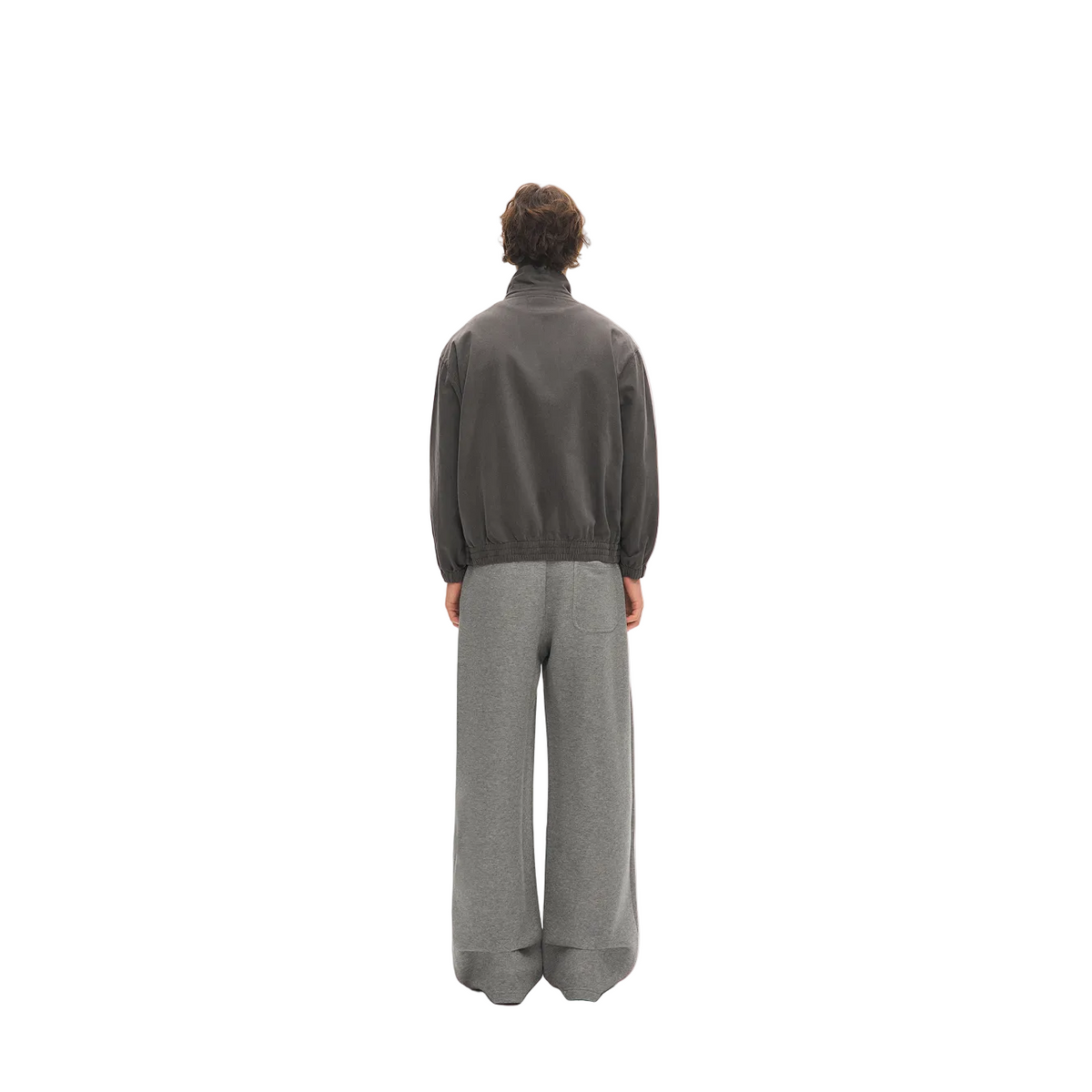 Grey Heavyweight Air-Layer Wide-Leg Trousers