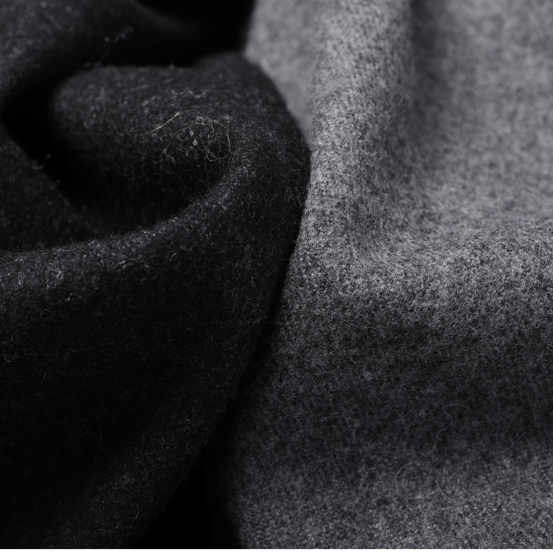 Light Grey Wool Blend Soft Minimalist Casual Trousers