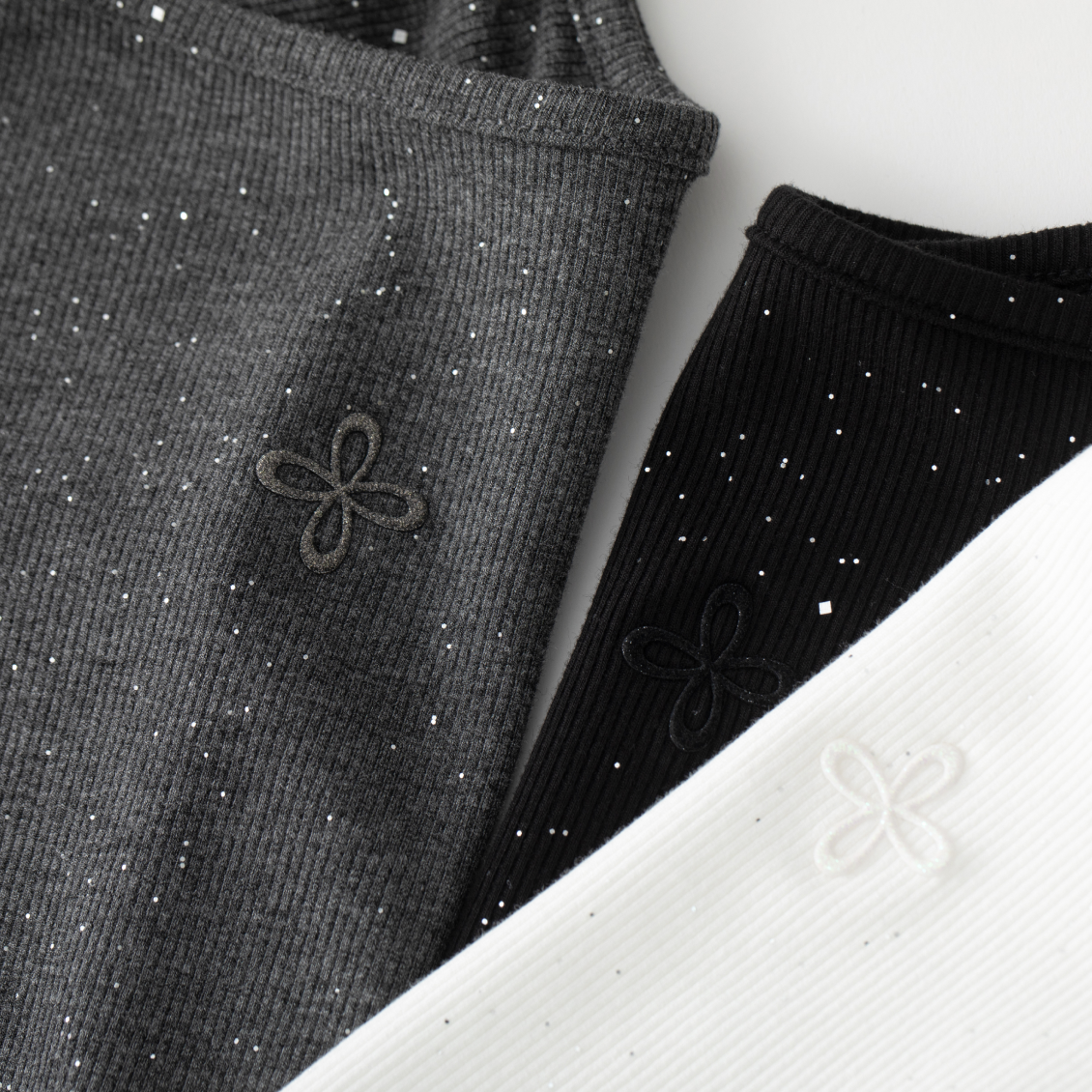 White Rhinestones Cross Off-Shoulder Long Sleeve