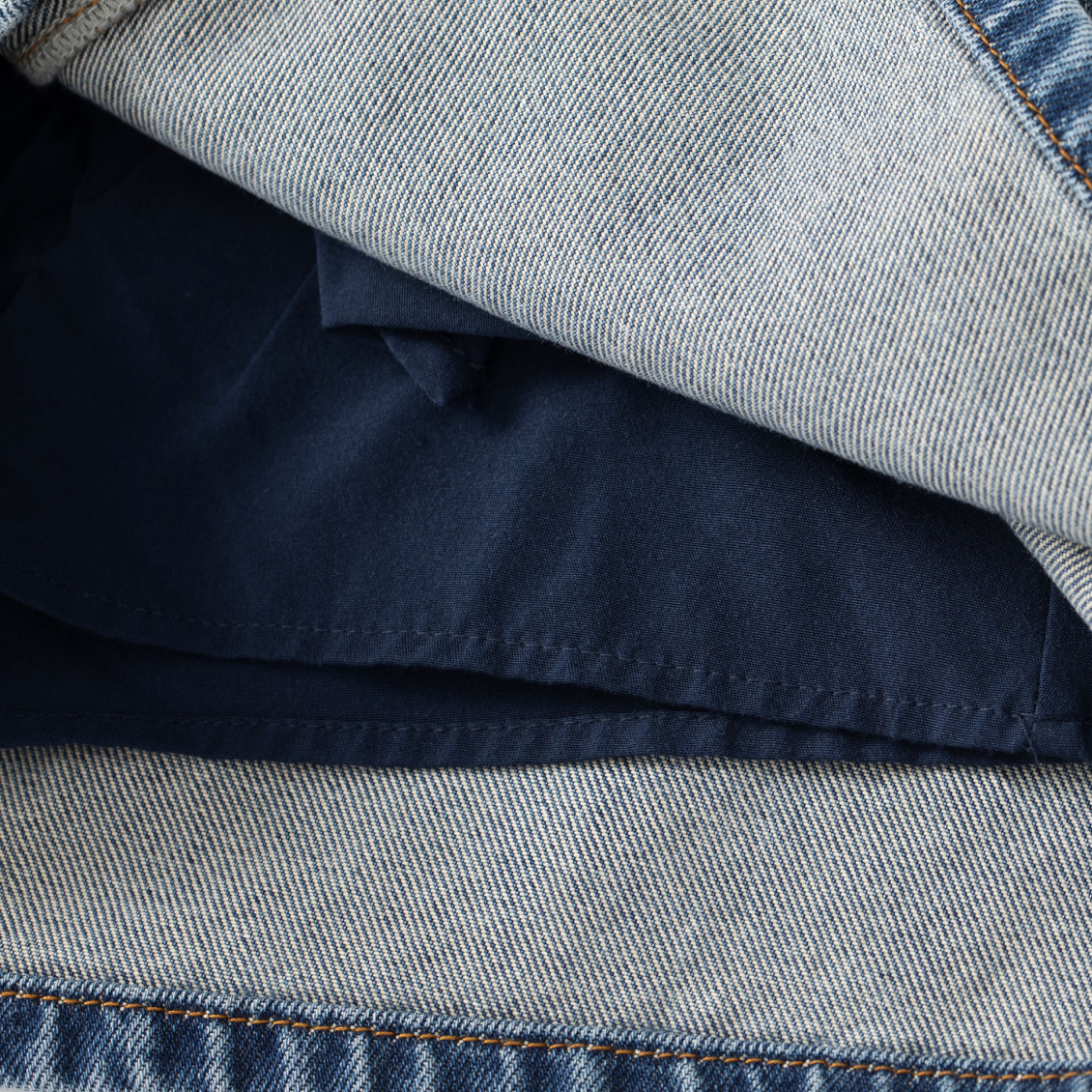 Blue Retro Anti-Exposure A-line Denim Mini Skirt