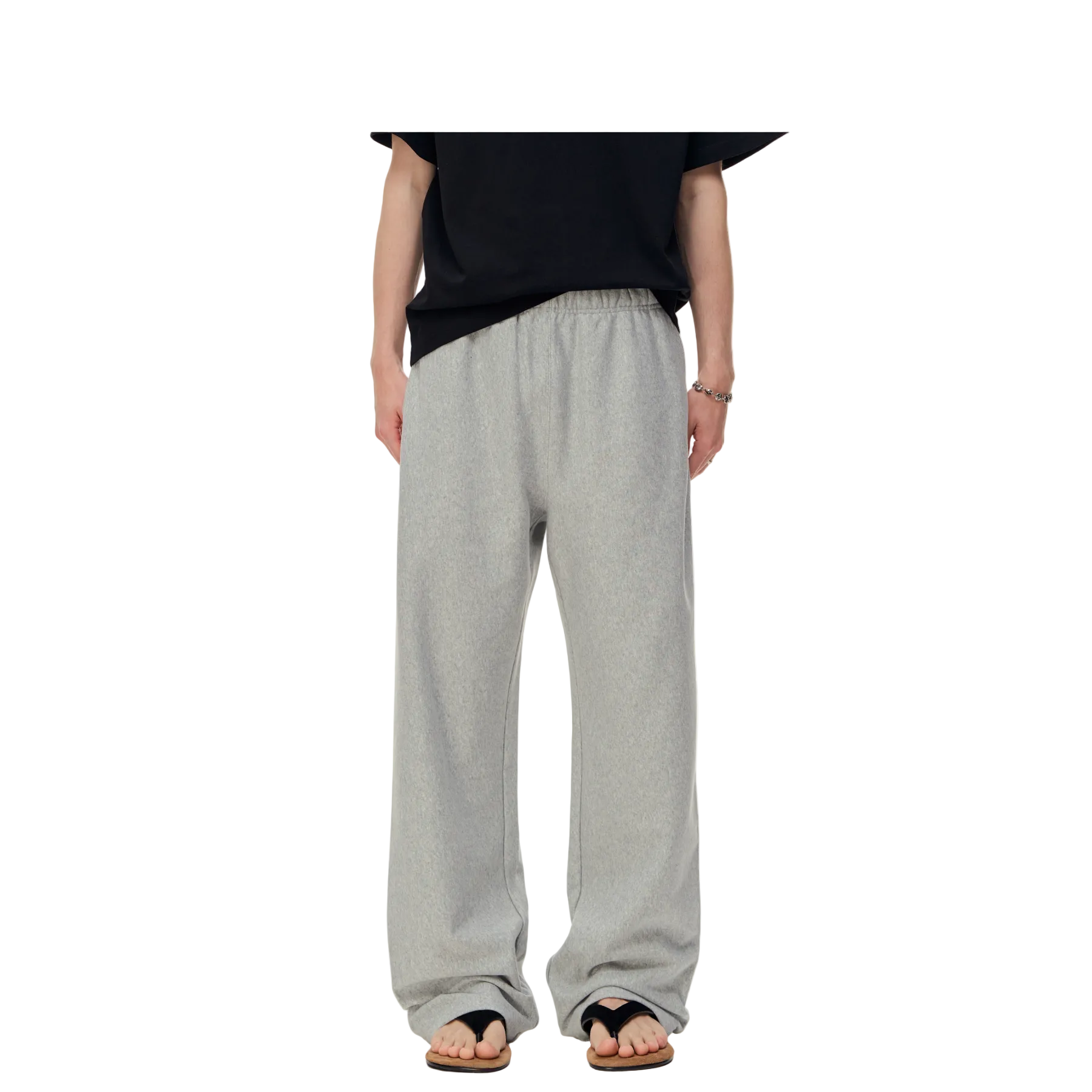 Grey Basic Casual Sports Sweatpants