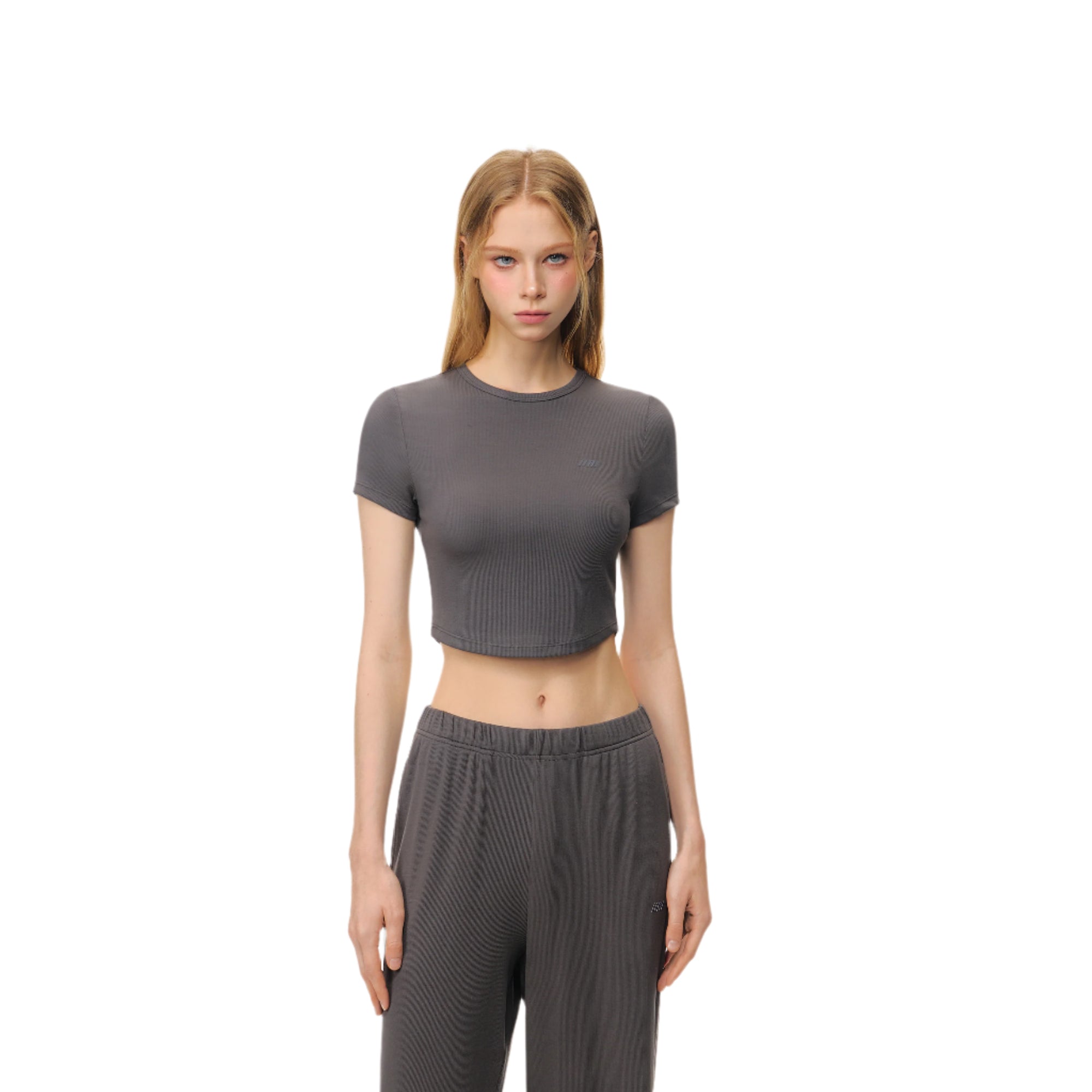 Gray Lightweight Cloud Stretch Tencel Cool Short Sleeves