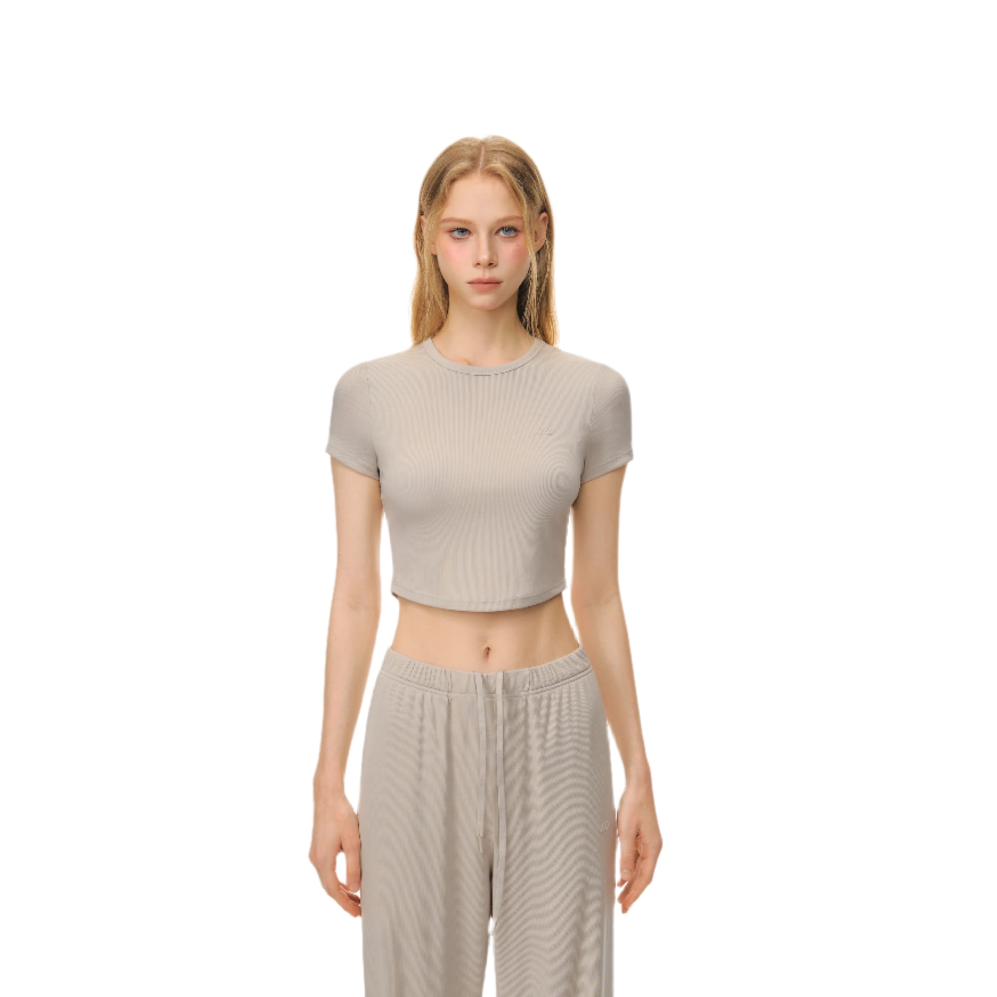 Beige Light Cloud Stretch Tencel Cool Short Sleeves