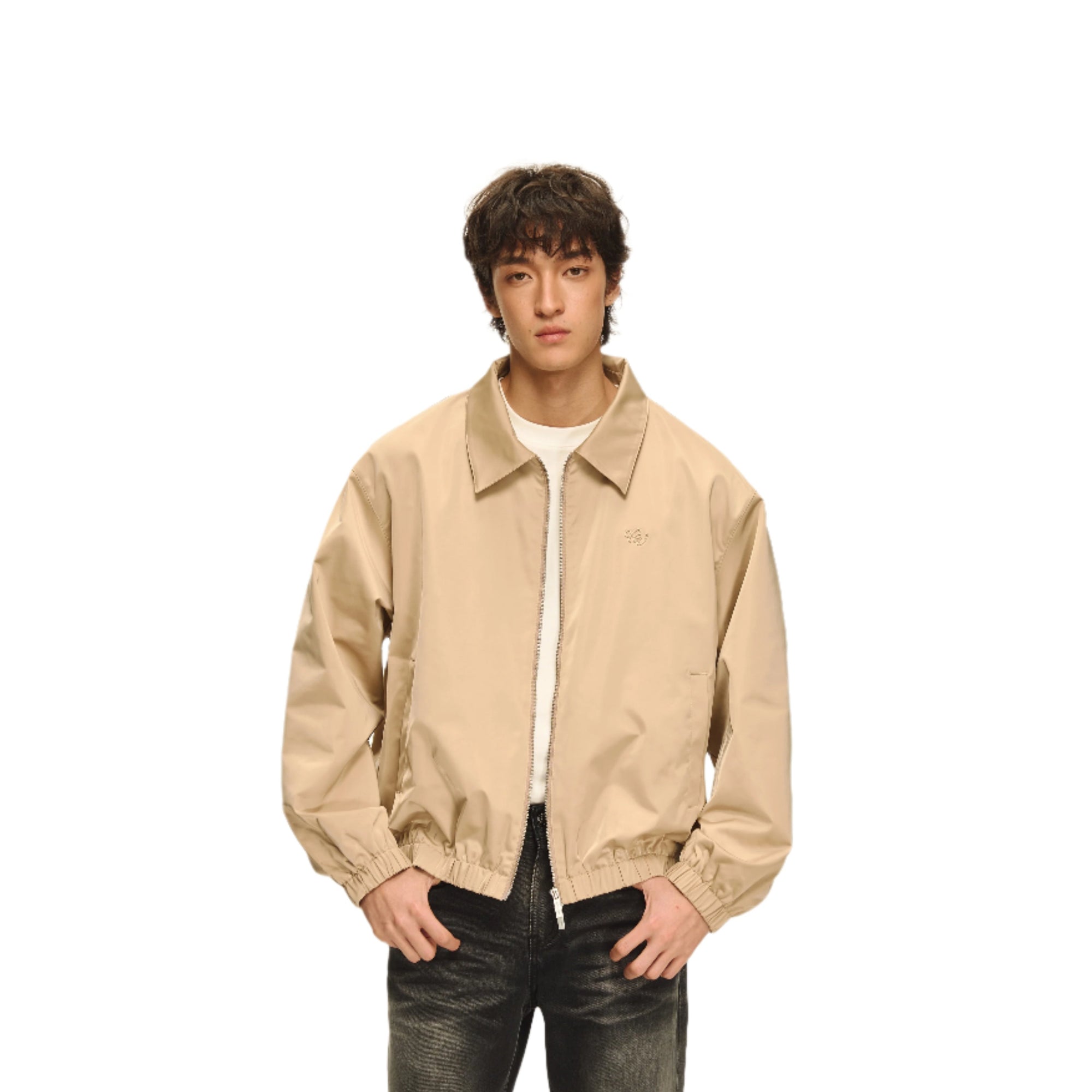 Champagne Satin Lapel Jacket
