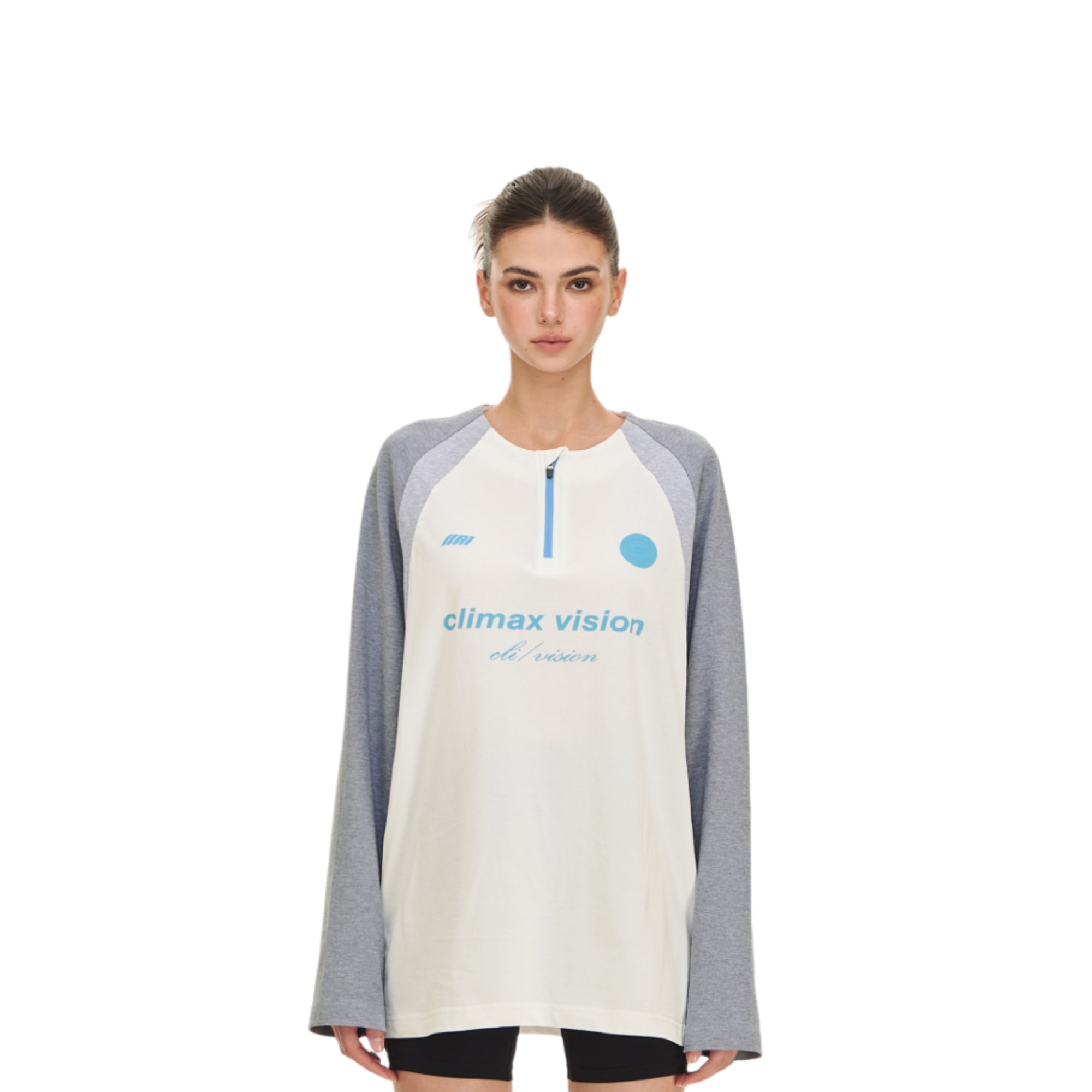 White Half Zip Training Jersey T-Shirt