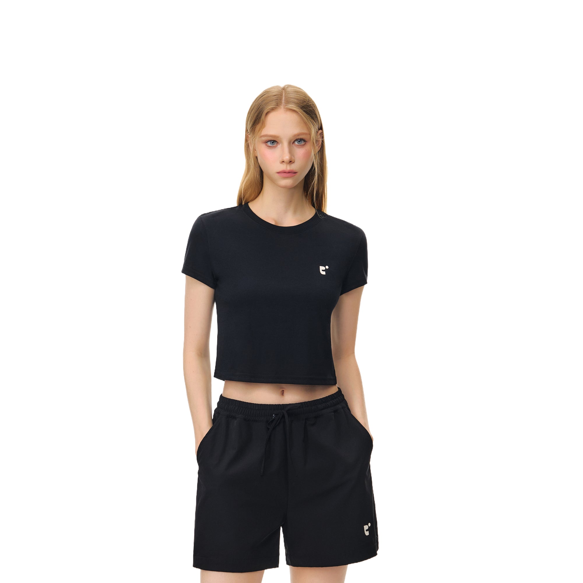 Black Snowflake Cotton Light Classic Short Sleeves