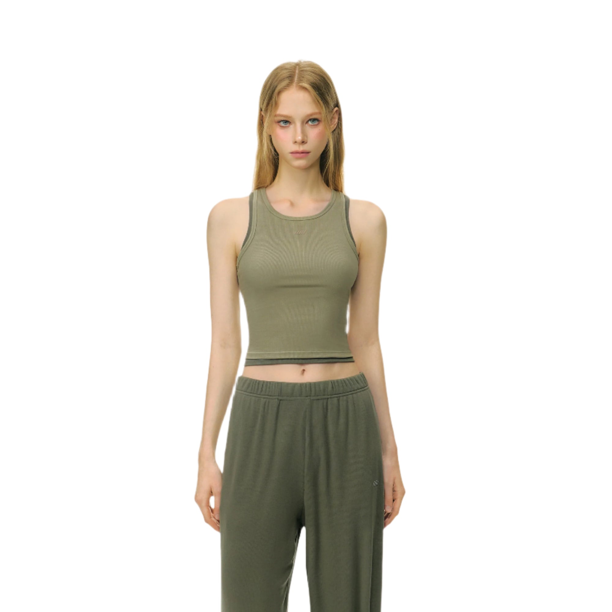 Light Green Cloud Stretch Cool Tencel Short Sports Vest