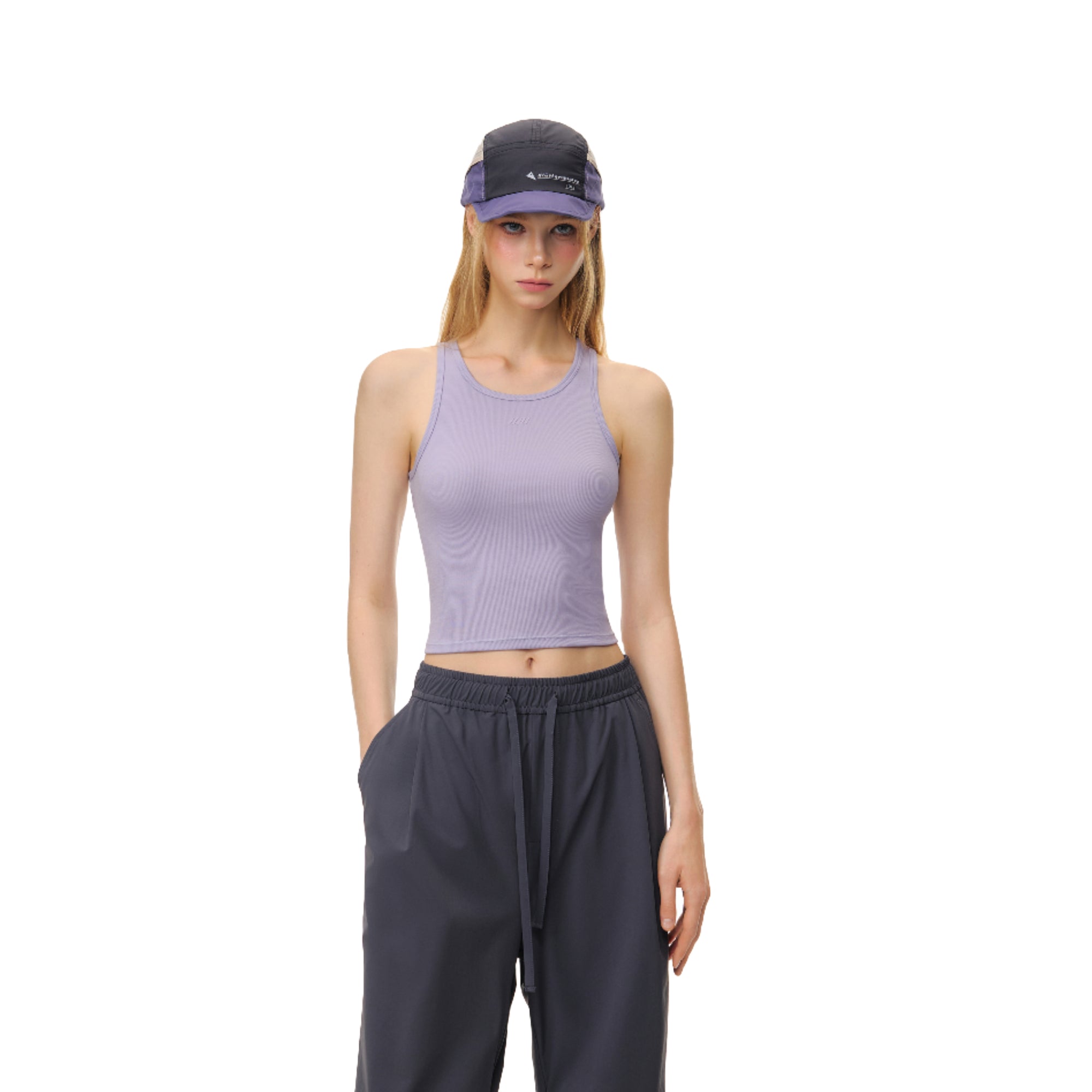 Purple Cloud Stretch Cool Tencel Short Sports Vest