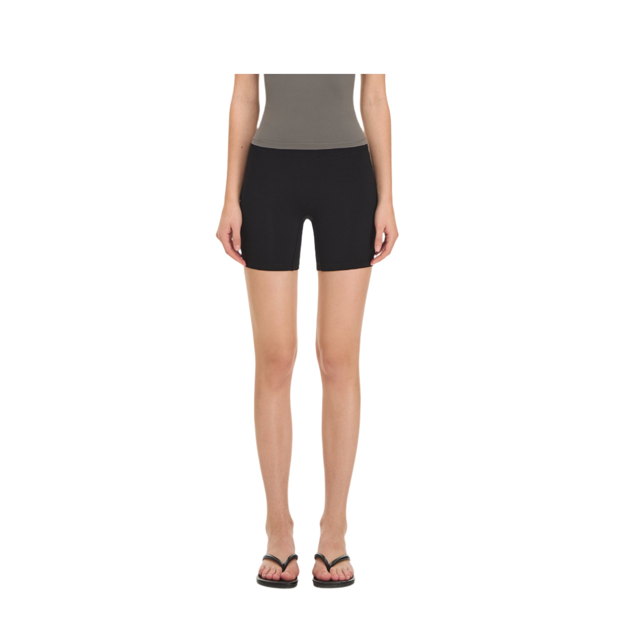 Black High Waist Yoga Shorts