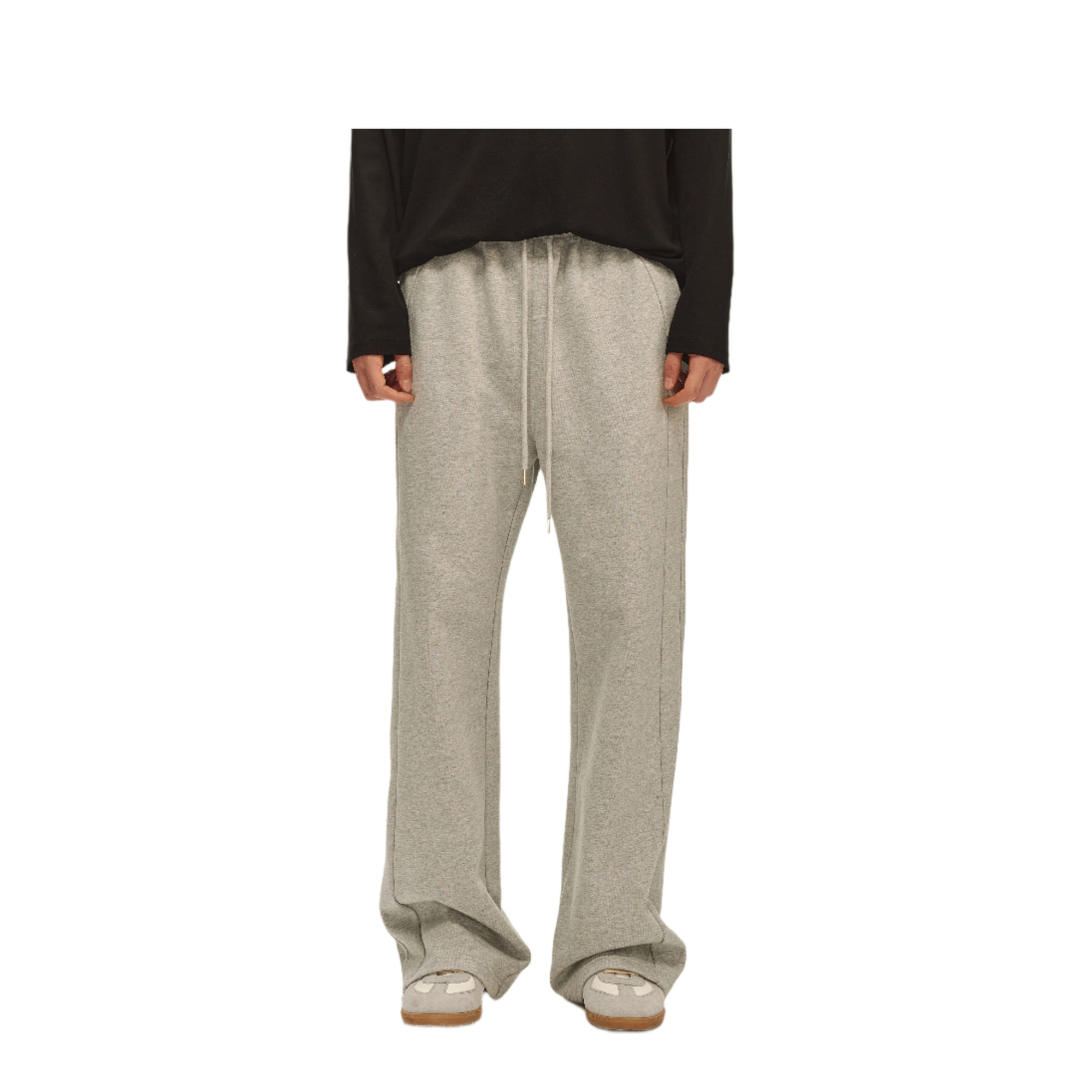 Grey 3D Cut Side Seam Sweatpants