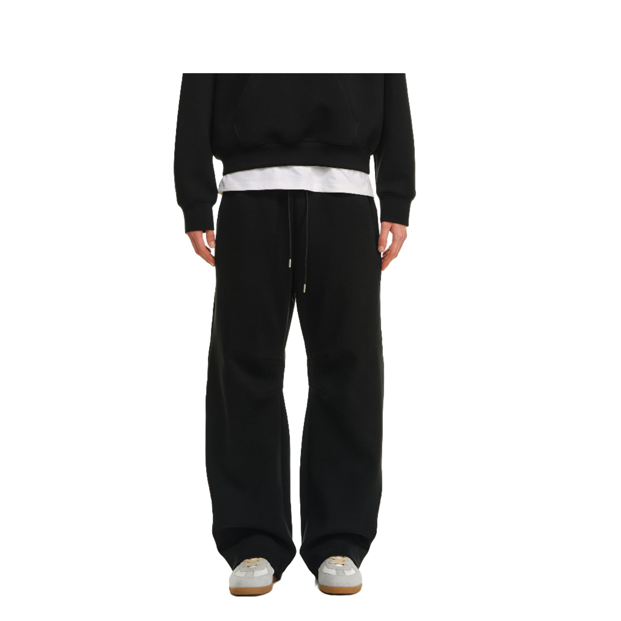 Black Xinjiang Long-staple Cotton Air Layer Silhouette Scimitar Pants