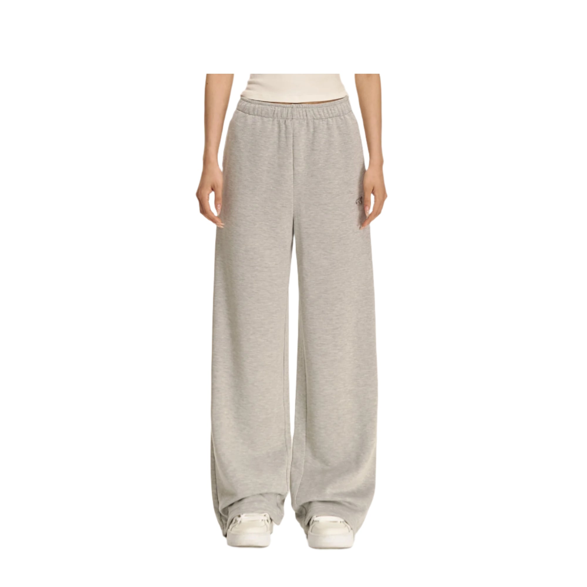 Grey Drape Casual Trousers