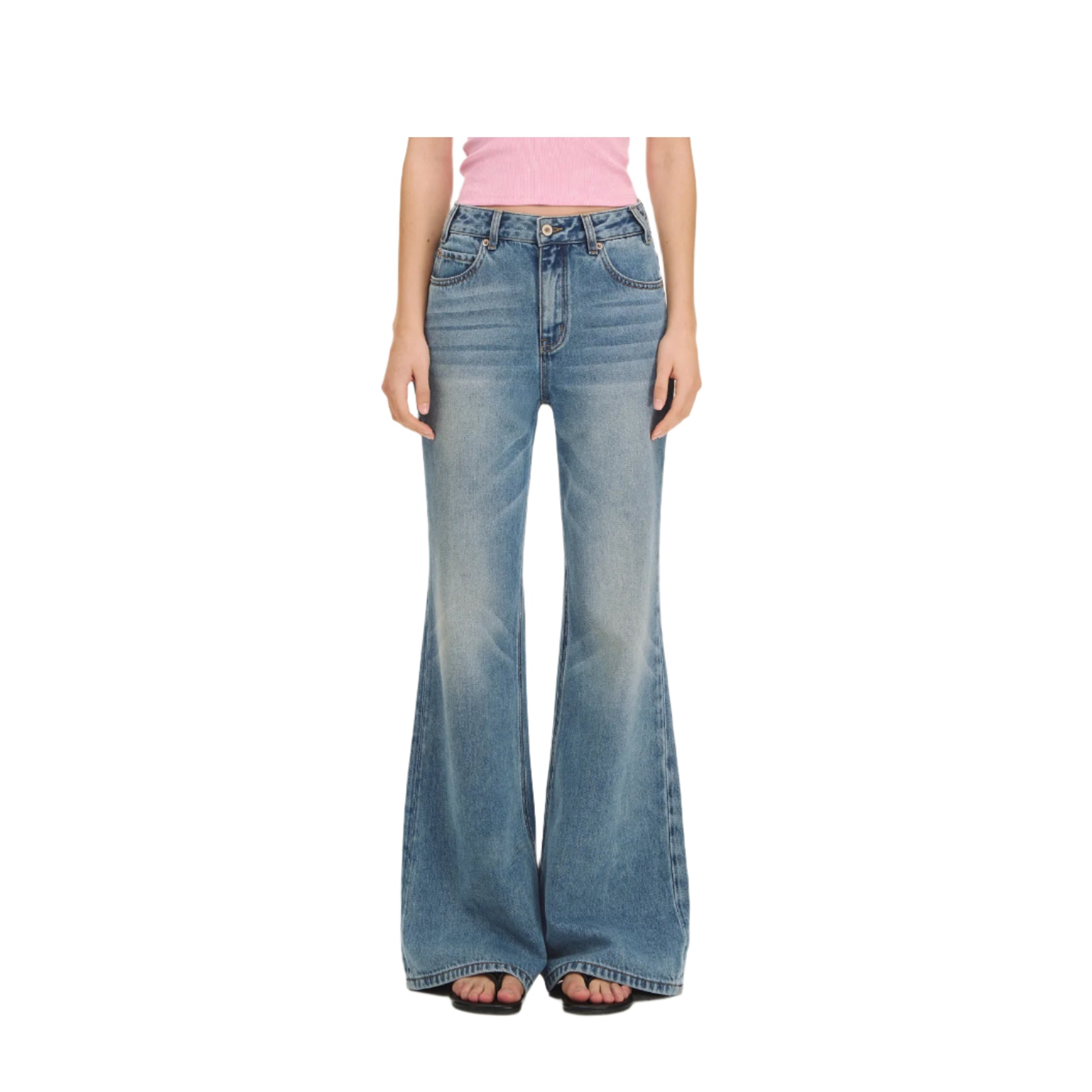 Blue Vintage Flared Jeans