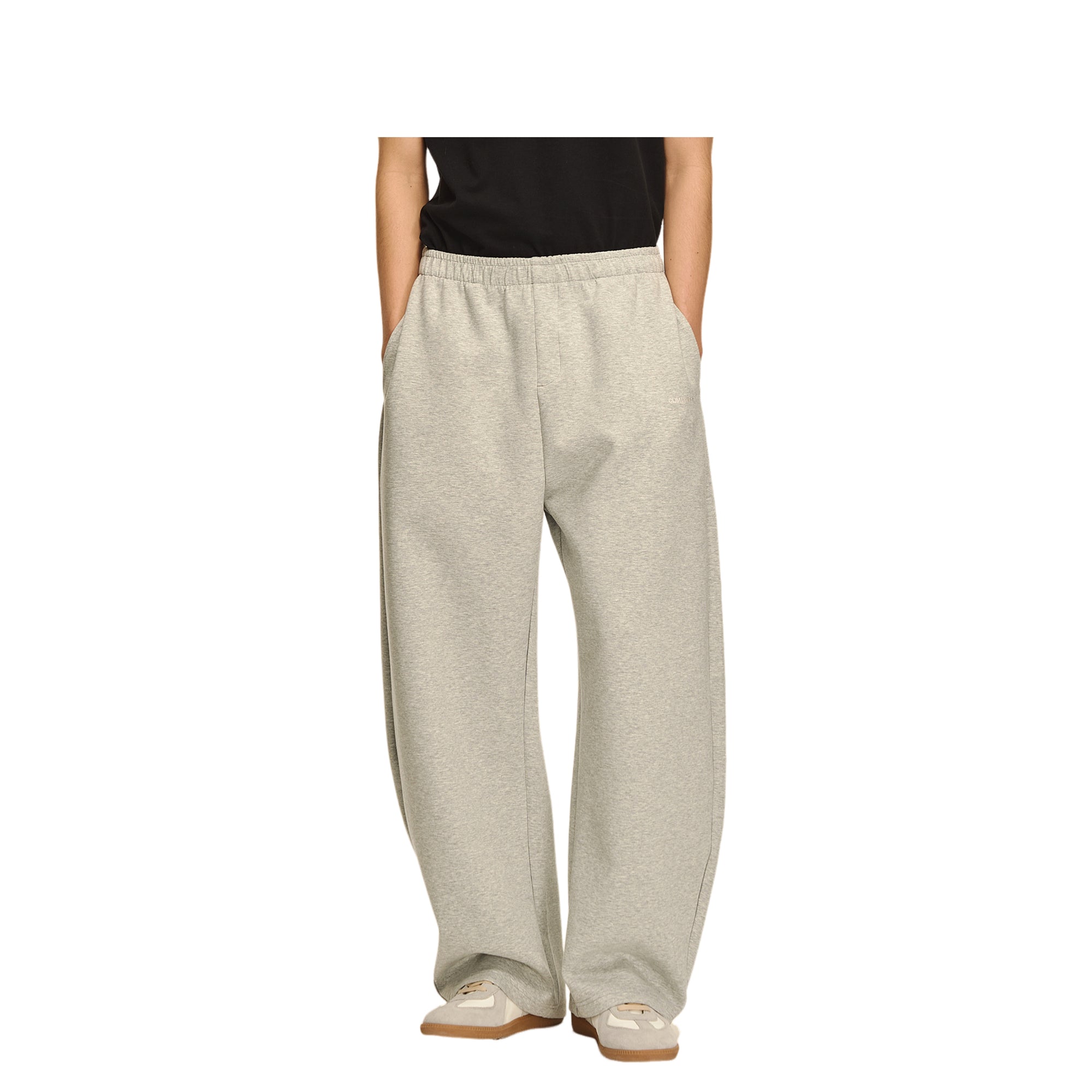 Grey Air Layer Anti-Wrinkle Structured Curved Trousers