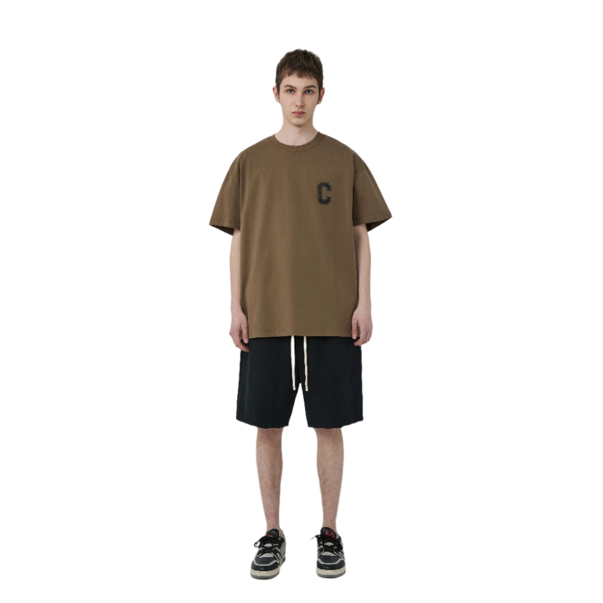 Brown Big C Print T-shirt